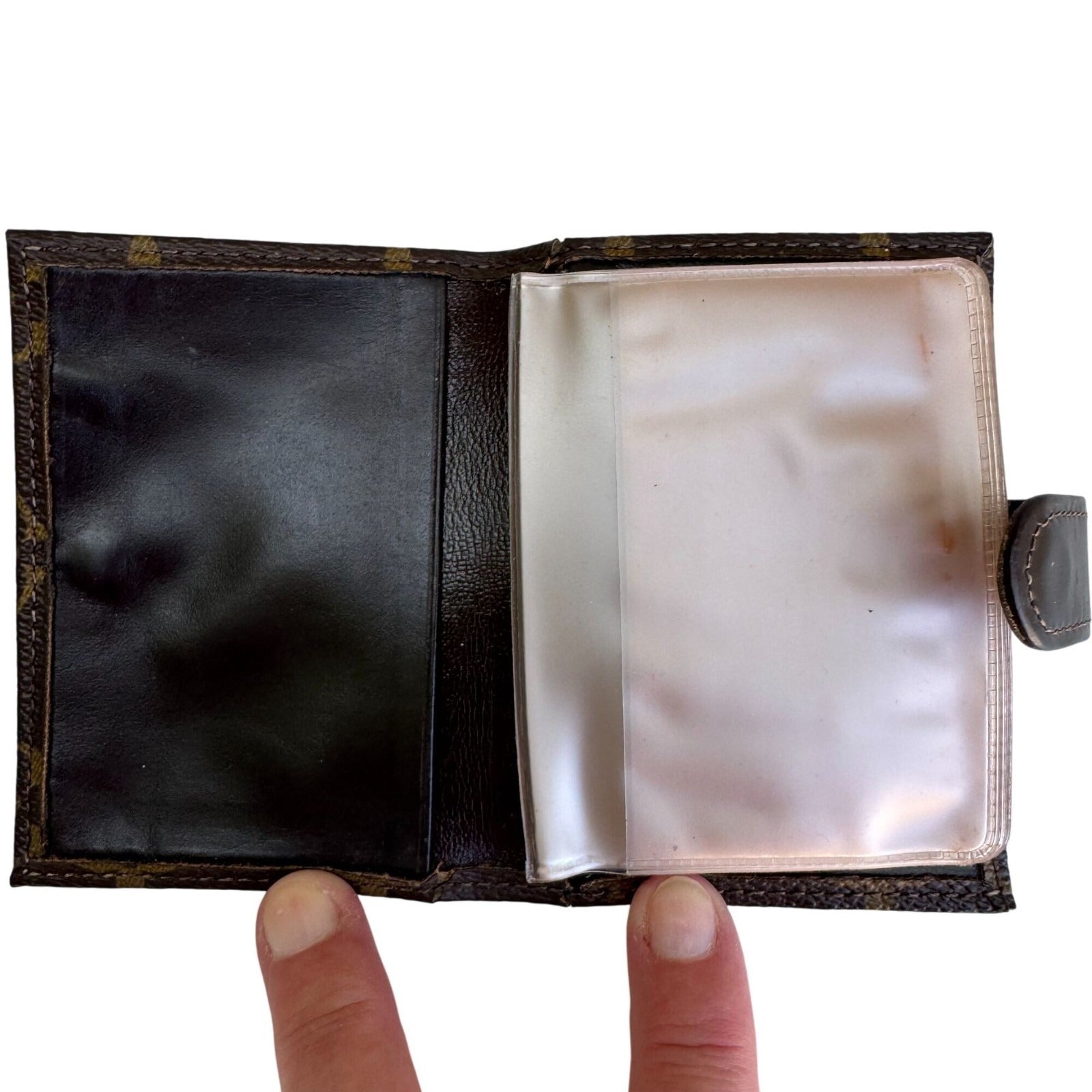 Louis Vuitton Monogram Canvas Vintage Card Holder Wallet Photo Album Snap Close