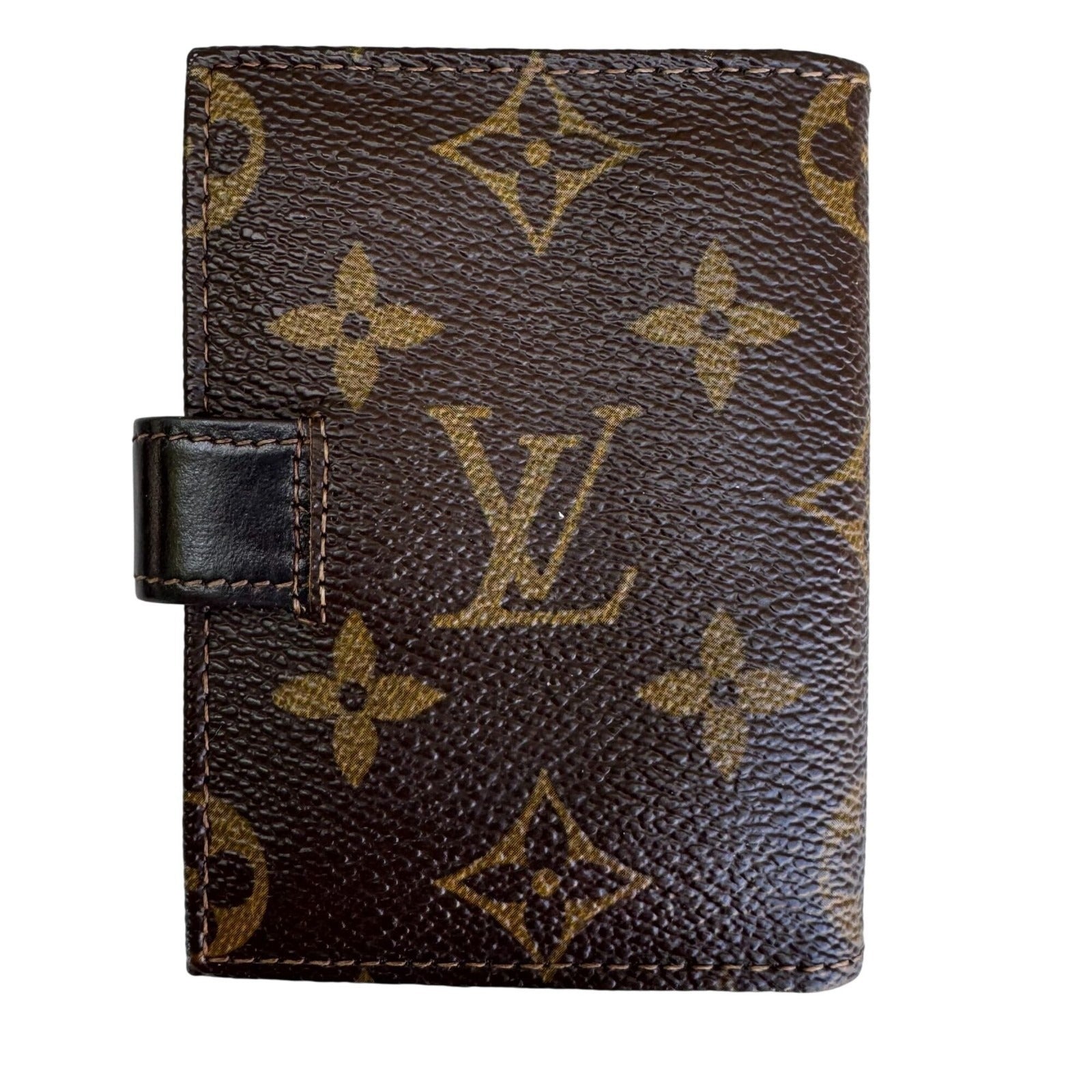 Louis Vuitton Monogram Canvas Vintage Card Holder Wallet Photo Album Snap Close