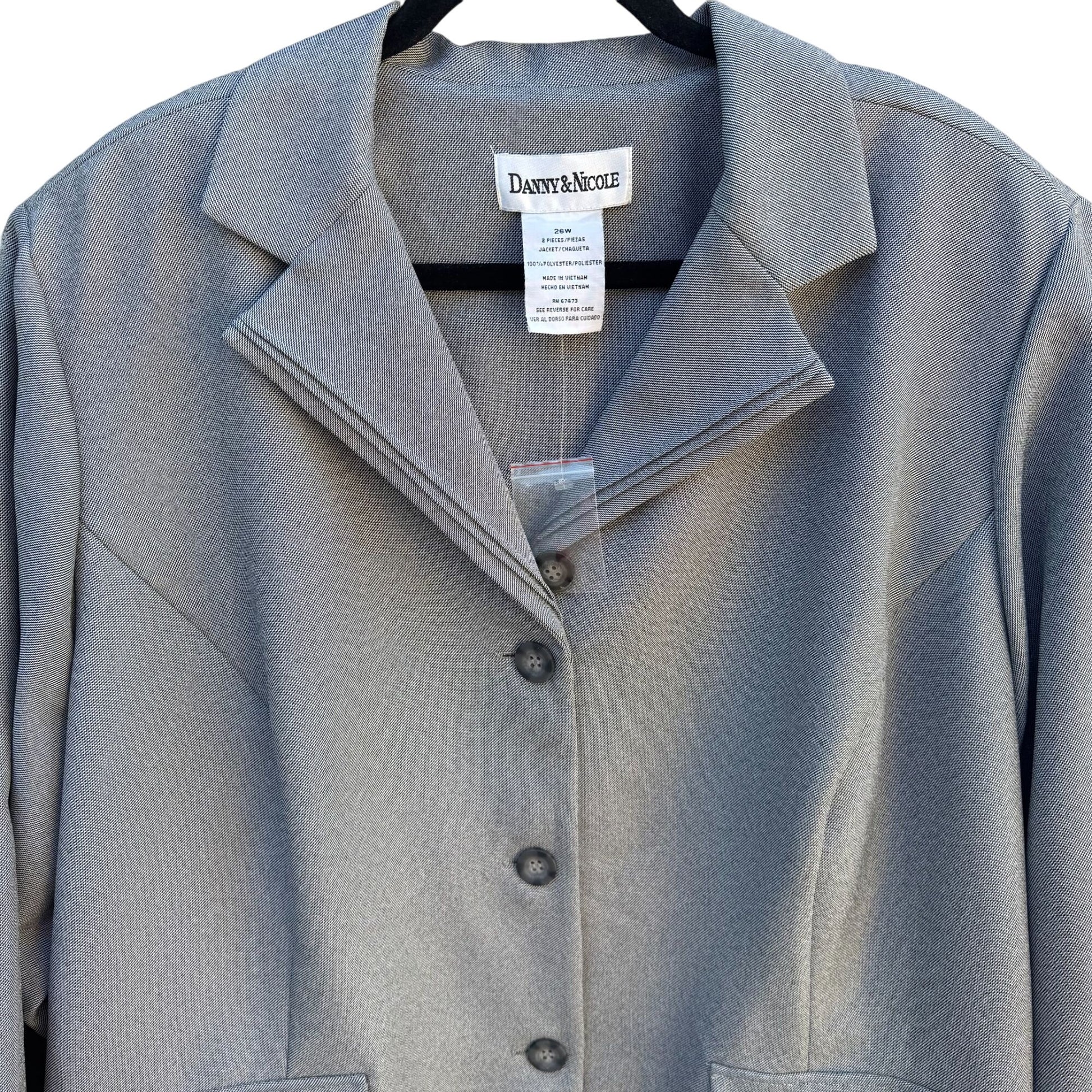 Danny & Nicole Womens Professional 3 Button Single Breasted Blazer Jacket 26W