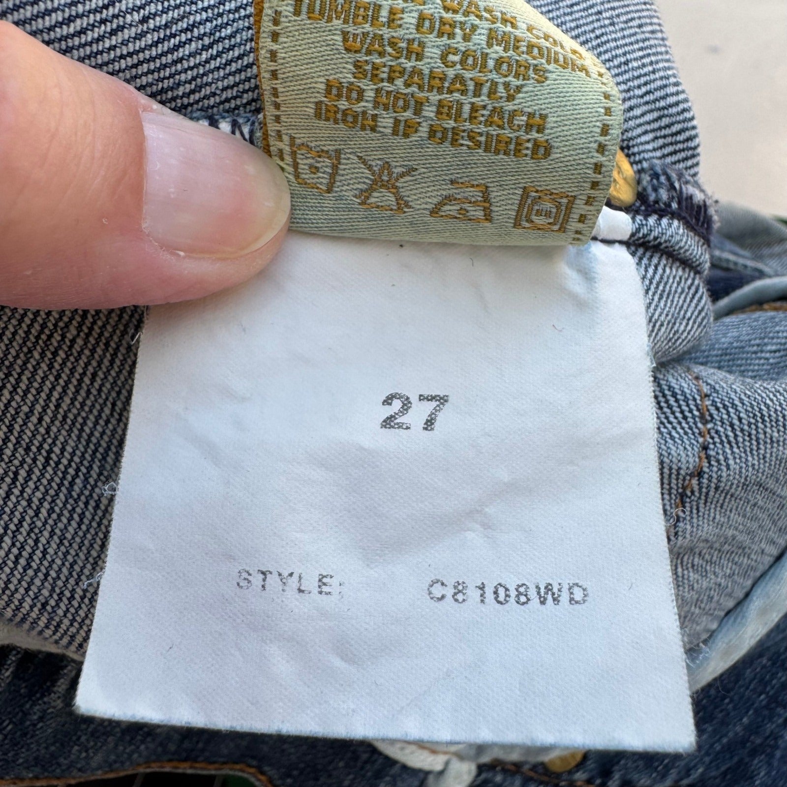 JC Denim Y2K Angel Wing Rocker Edgy Moto Indie Glam Embroidered Denim Jacket S