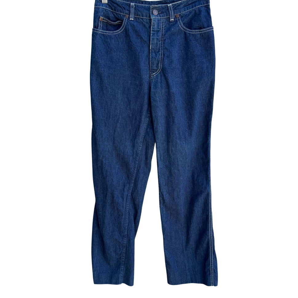 Calvin Klein Vintage 70s 80s Womens High-Waisted Blue Denim Straight Leg Jeans