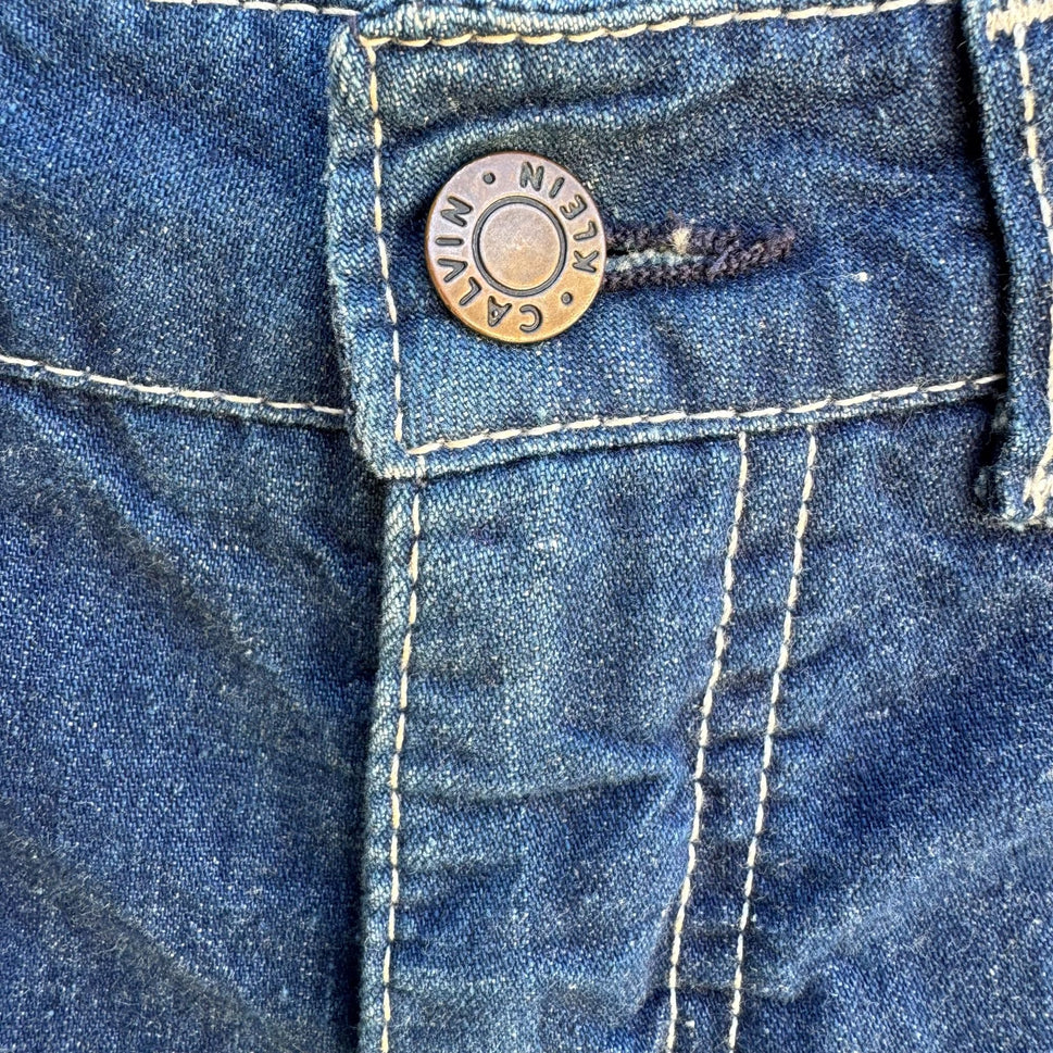 Calvin Klein Vintage 70s 80s Womens High-Waisted Blue Denim Straight Leg Jeans