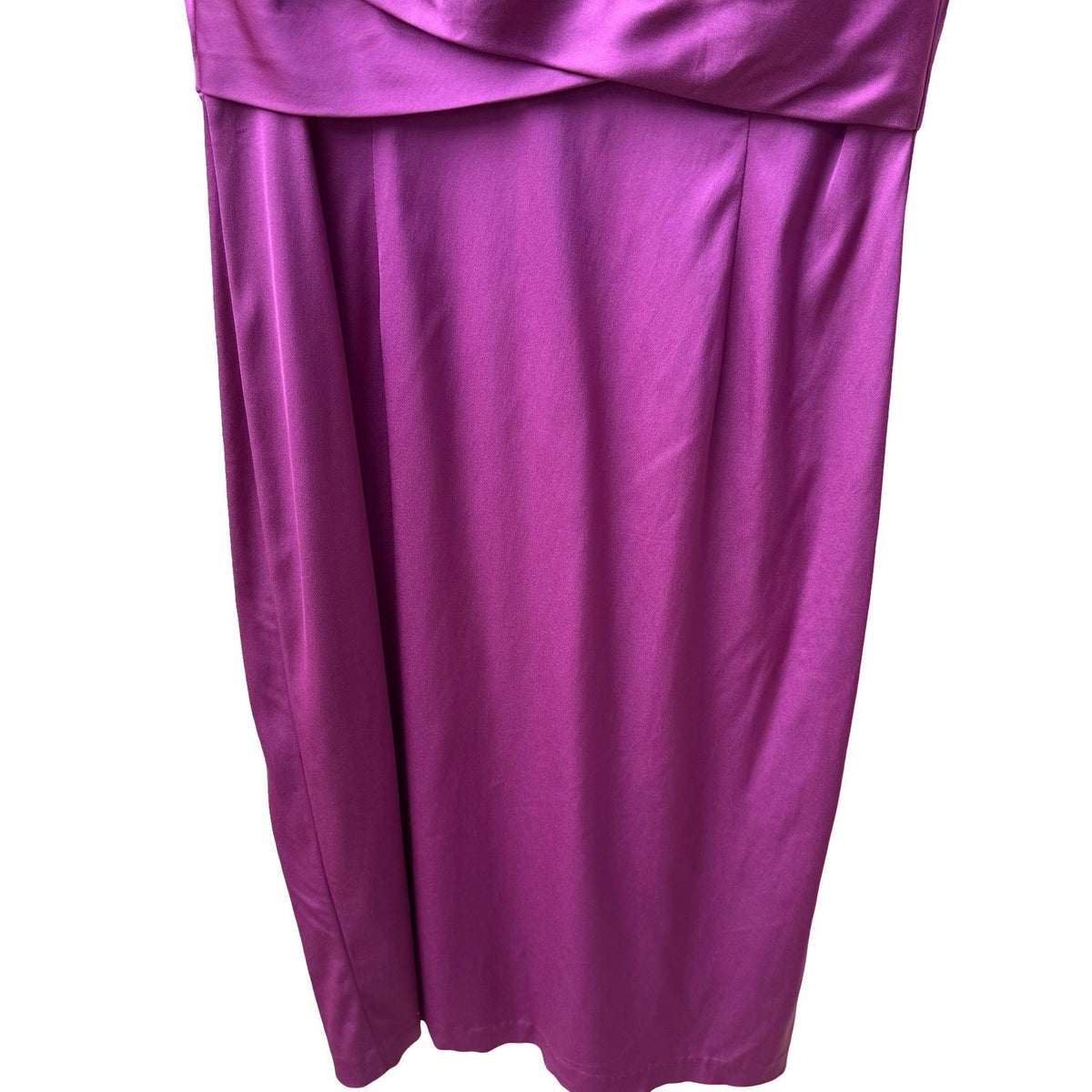 Donna Ricco Surplice V-Neck Formal Bodycon Pleated Wrap Cocktail Dress Magenta 8