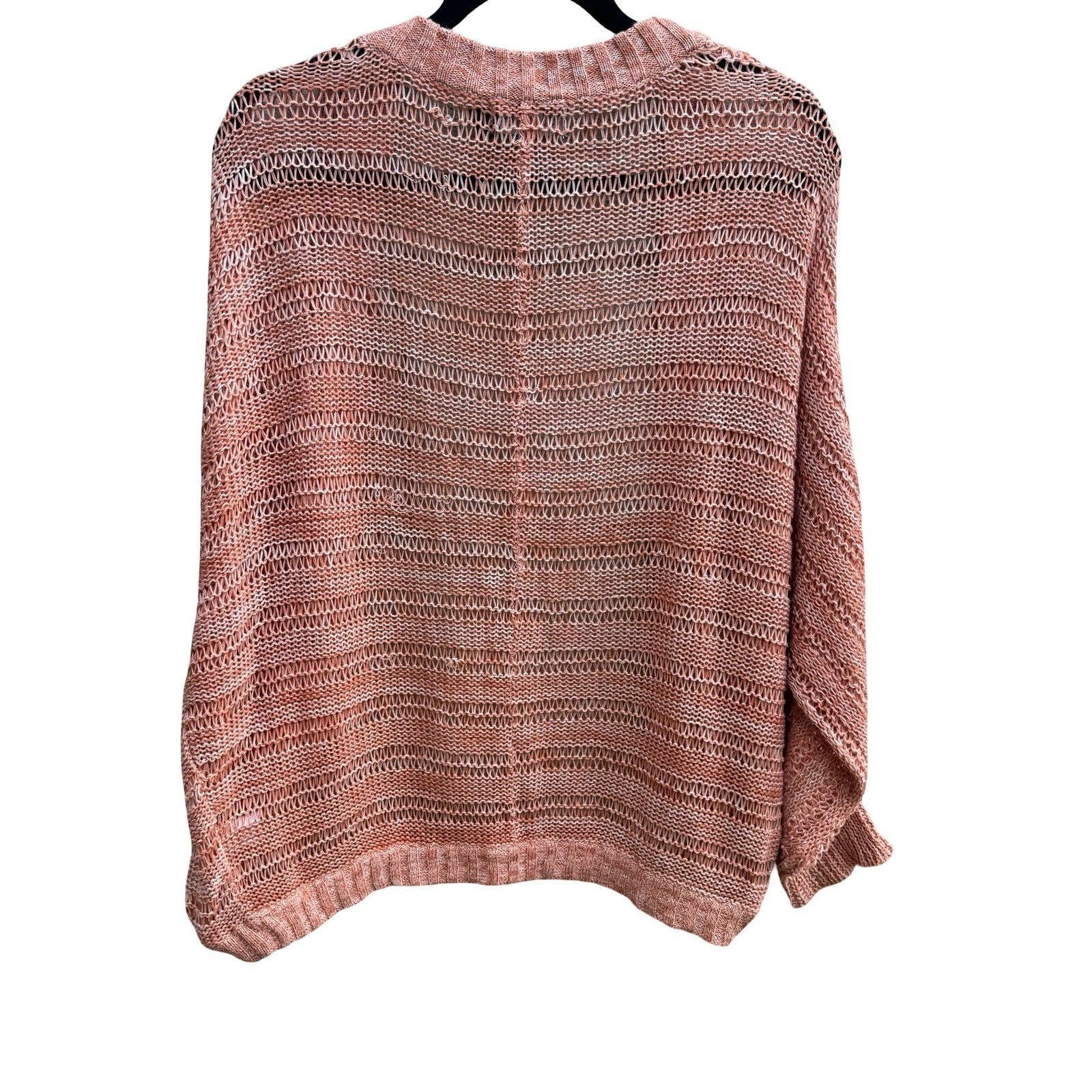 Costa Blanca Boho Coastal Beachy Airy Open Knit Batwing Cardigan Sweater Women M