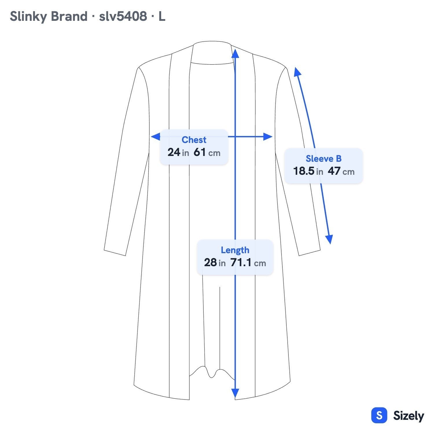 Slinky Brand Minimalist Layering Open Front 3/4 Sleeve Draped Jersey Cardigan