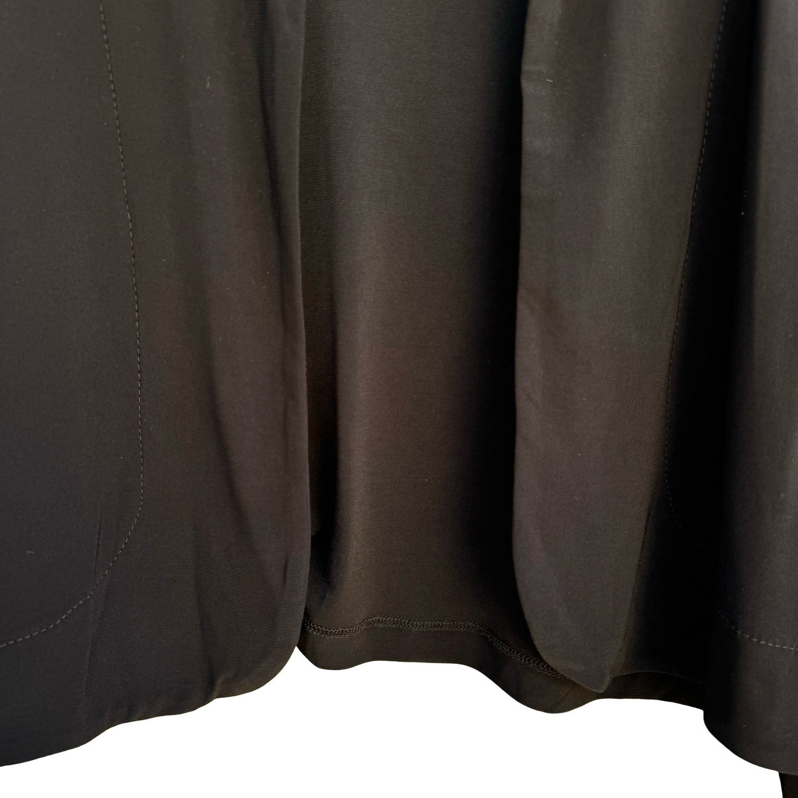 City Fusion Womens M Black Open Front Ruched Sleeve Evening Bolero Shrug Jacket
