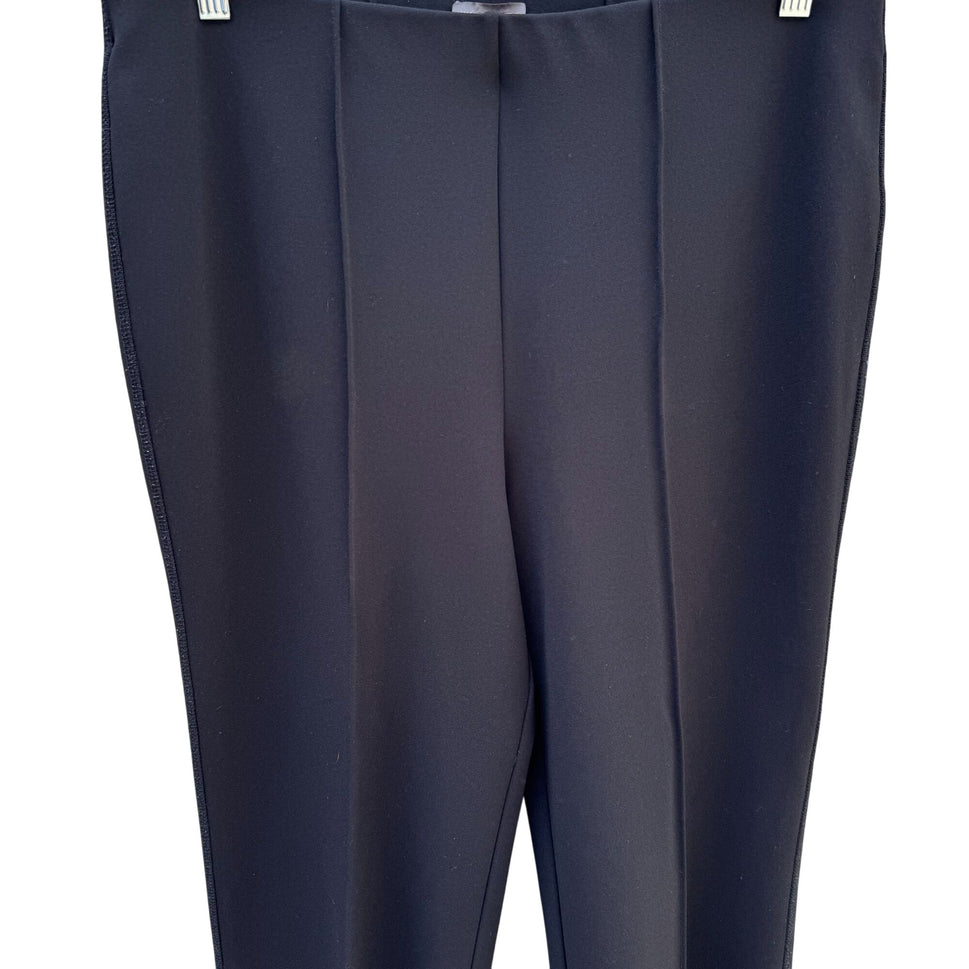 Vince Camuto Womens L Black Minimalist Seam Front Stretch Trousers Dress Pants