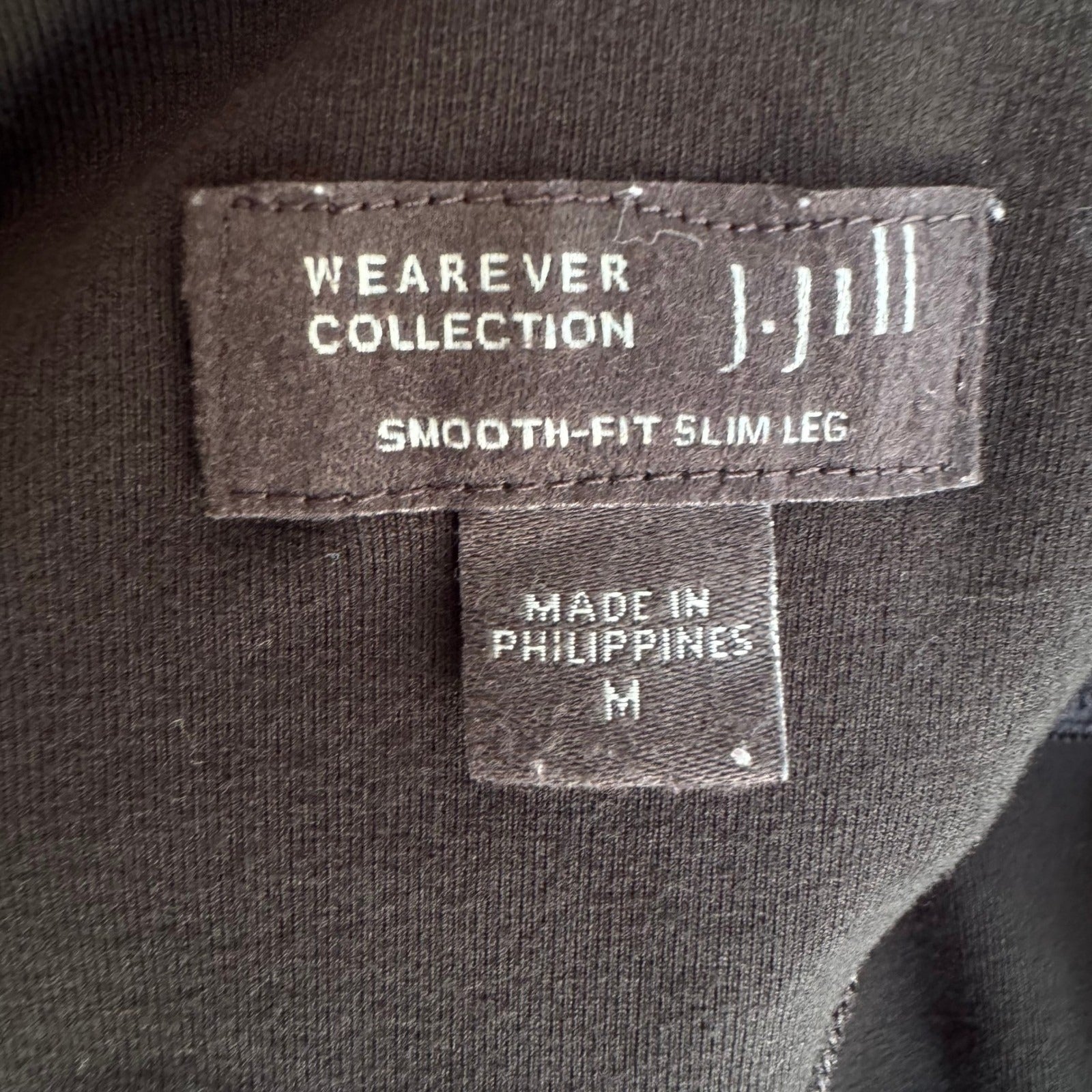 J Jill Wearever Smooth Fit Slim Leg Pants Womens Medium Black Pull On Stretch