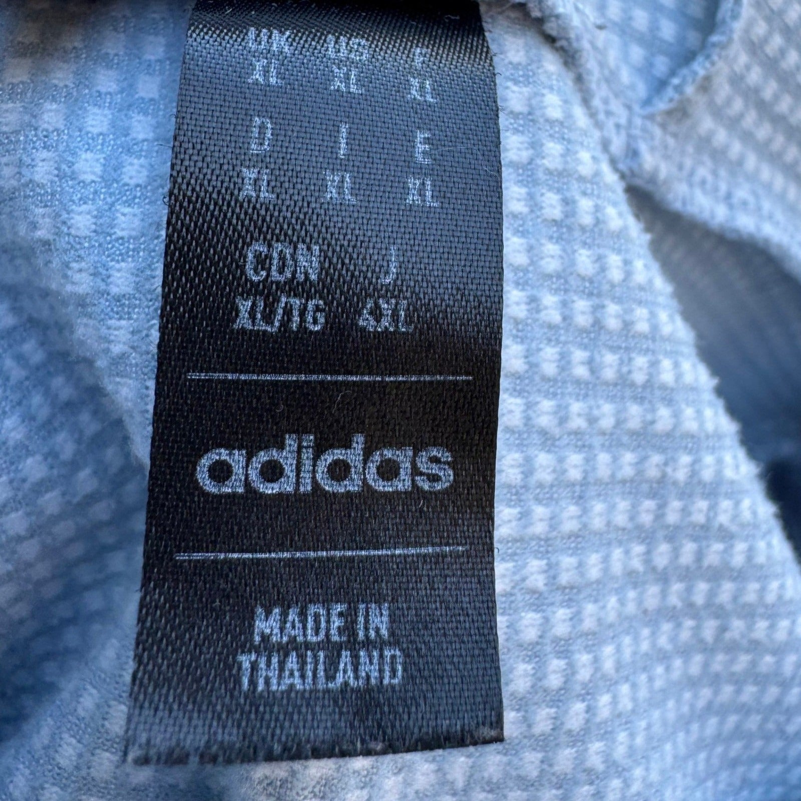 Adidas Golf Ribbed Athletic Performance Hoodie Blue Mens XL Preppy Country Club