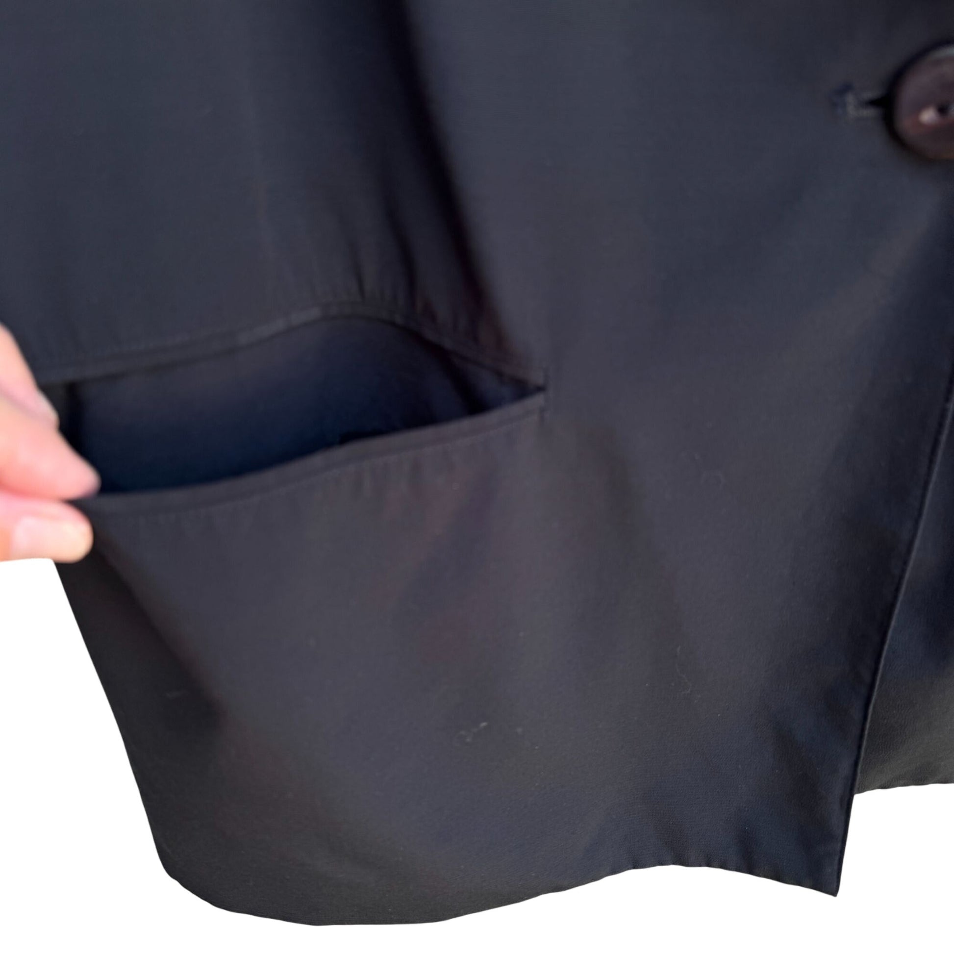 Elisabeth By Liz Claiborne Vintage Womens Black Single Button Blazer Jacket 18