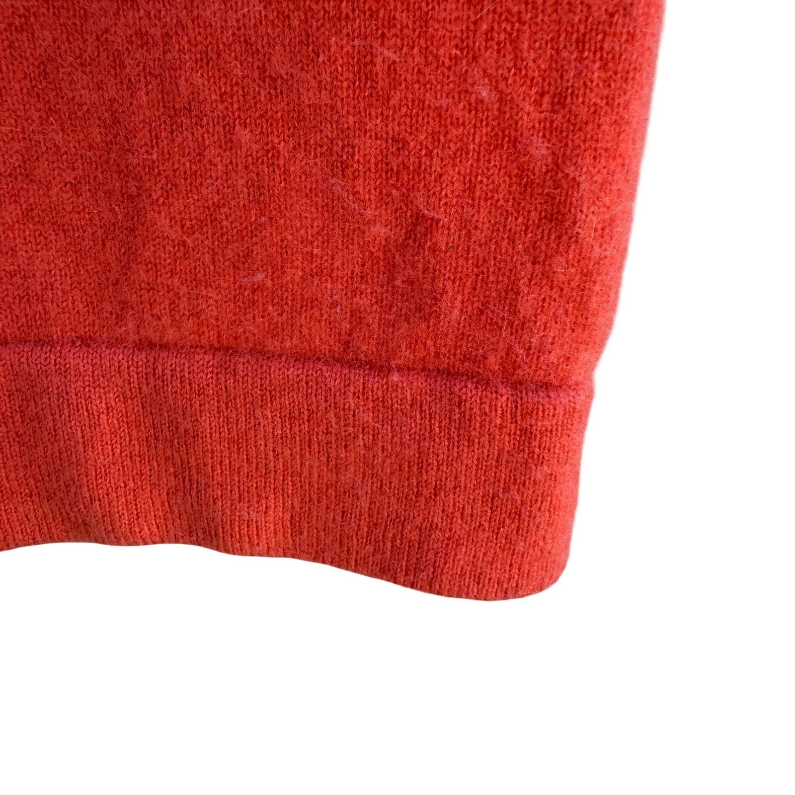 Pure Collection Cashmere Short Sleeve Orange Sweater 8 Old Money Quiet Luxury