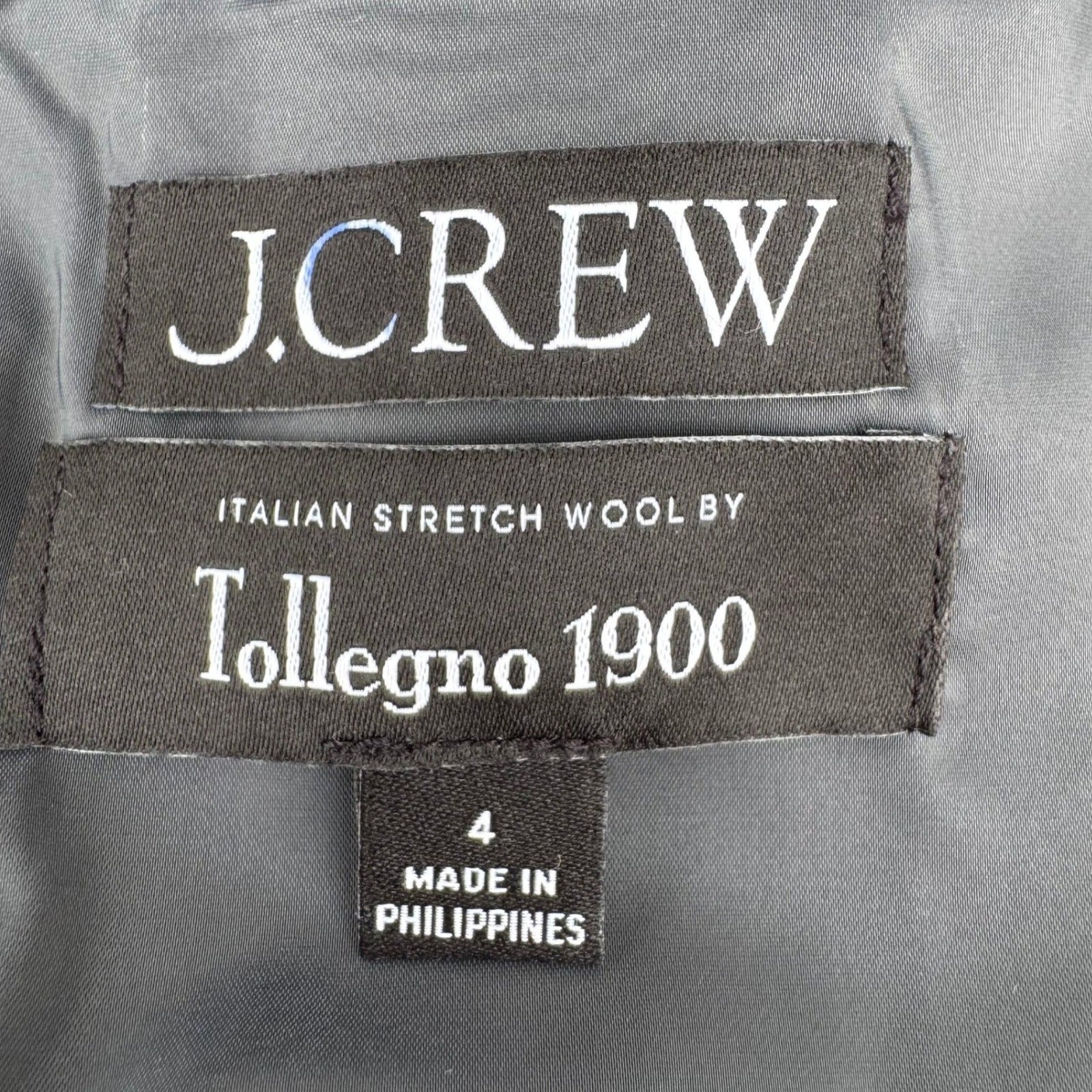 J.Crew Gray Italian Stretch Wool Tollegno 1900 Sheath Resume Dress Cap Sleeve 4
