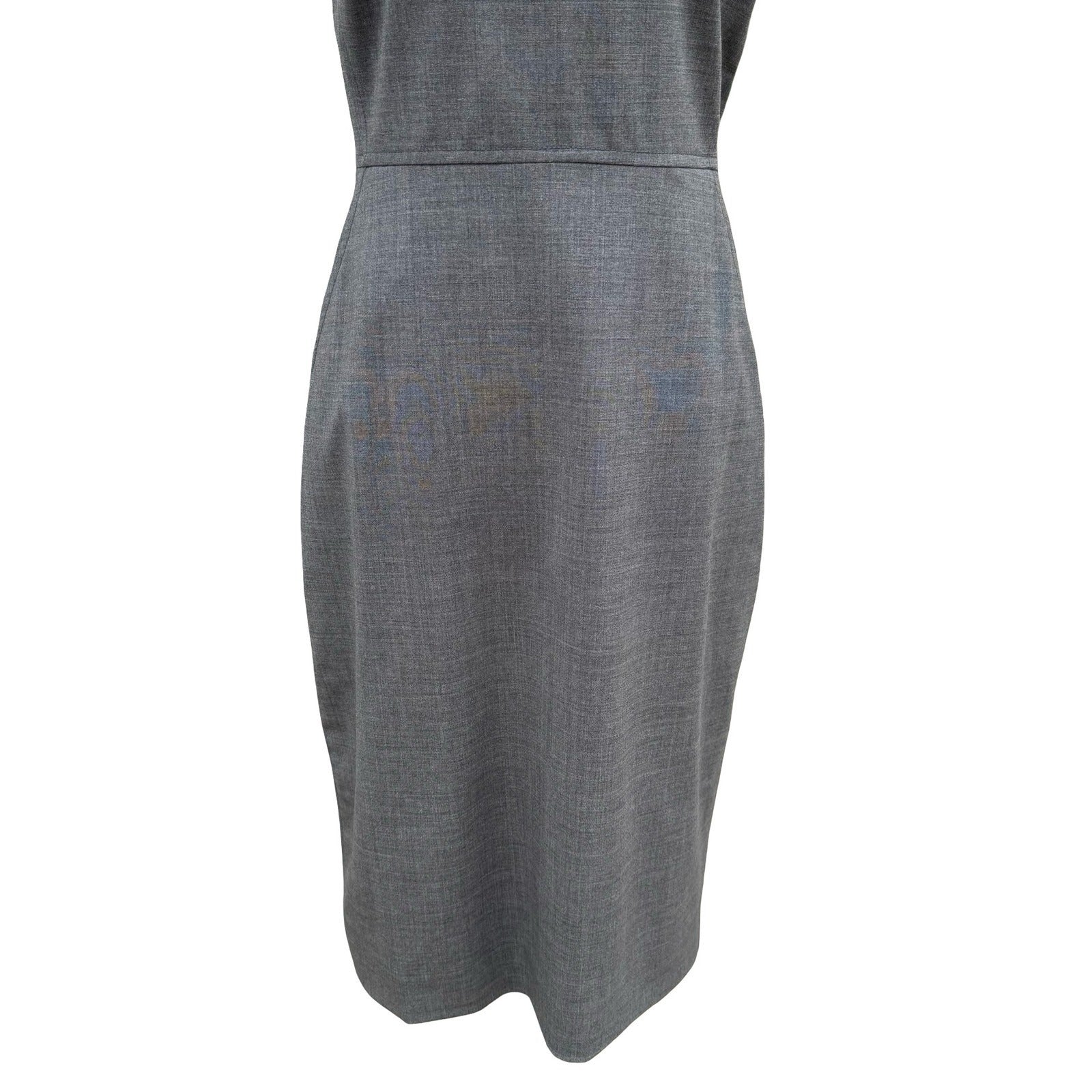 J.Crew Gray Italian Stretch Wool Tollegno 1900 Sheath Resume Dress Cap Sleeve 4
