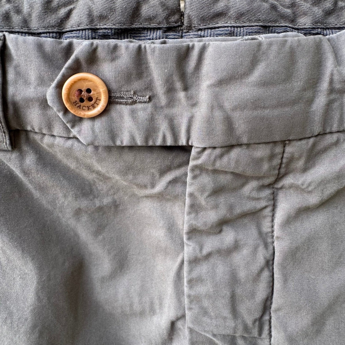 Hackett London Tessuti di Sondrio Italian Cotton Chino Pants Olive Mens 34 R