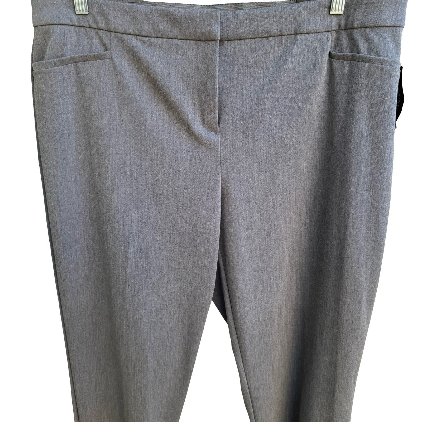 Alfani Careerwear Straight Leg Comfort Waist Dress Pants Grey Womens 16S NEW