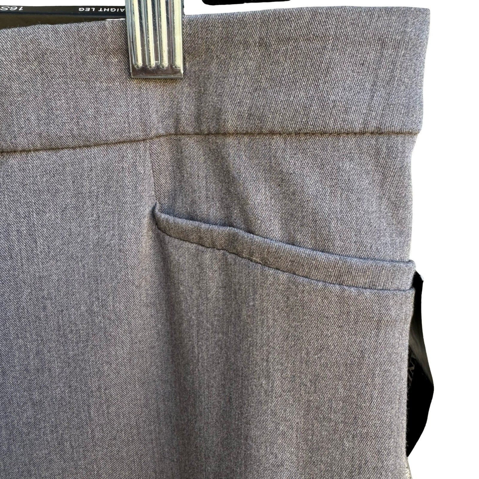 Alfani Careerwear Straight Leg Comfort Waist Dress Pants Grey Womens 16S NEW