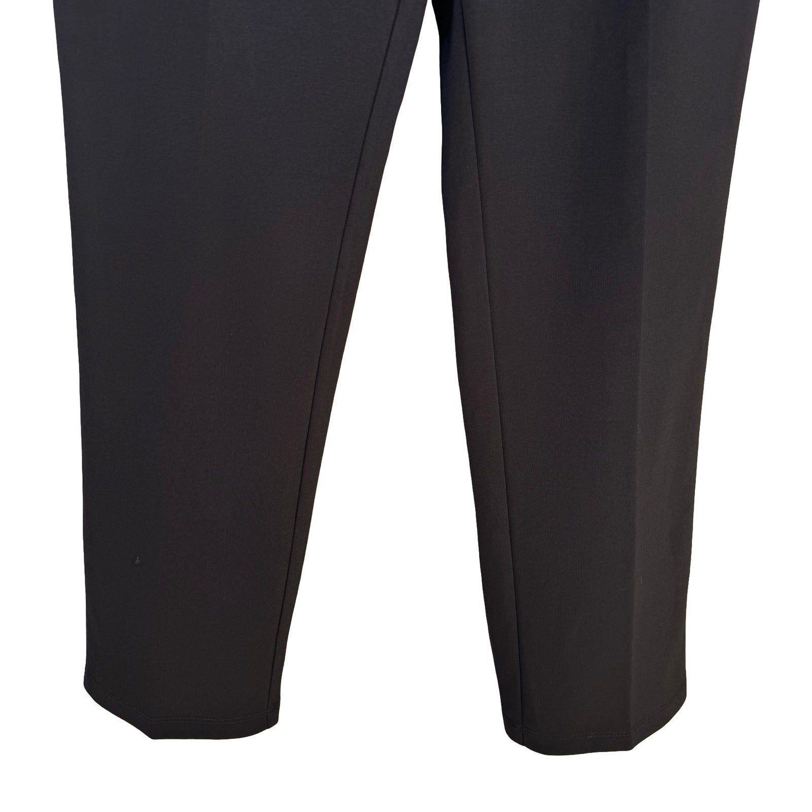 Susan Graver Liquid Knit Black Straight Leg Pull On Pants Womens M Minimalist