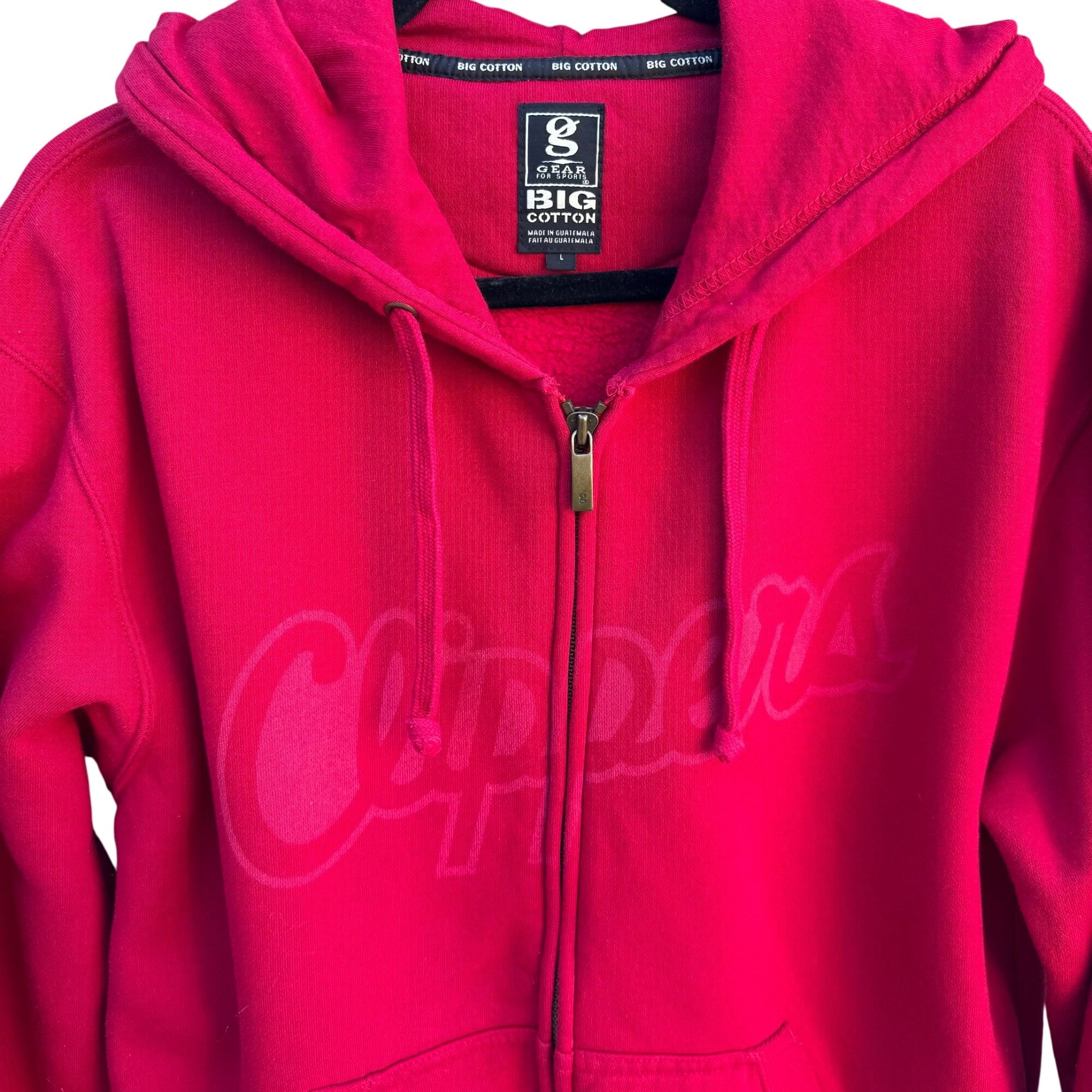 Los Angeles Clippers Gear For Sports Big Cotton Hoodie Red Zip-Up Sweatshirt L