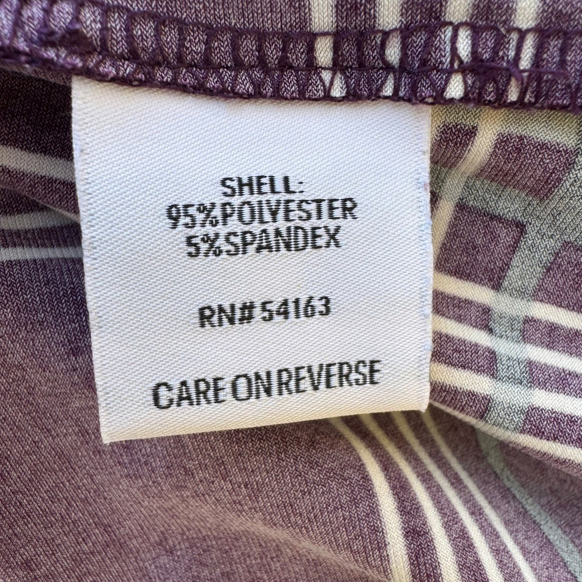 Calvin Klein Preppy Plaid Minimalist Pleated Neck Sleeveless Blouse Purple M