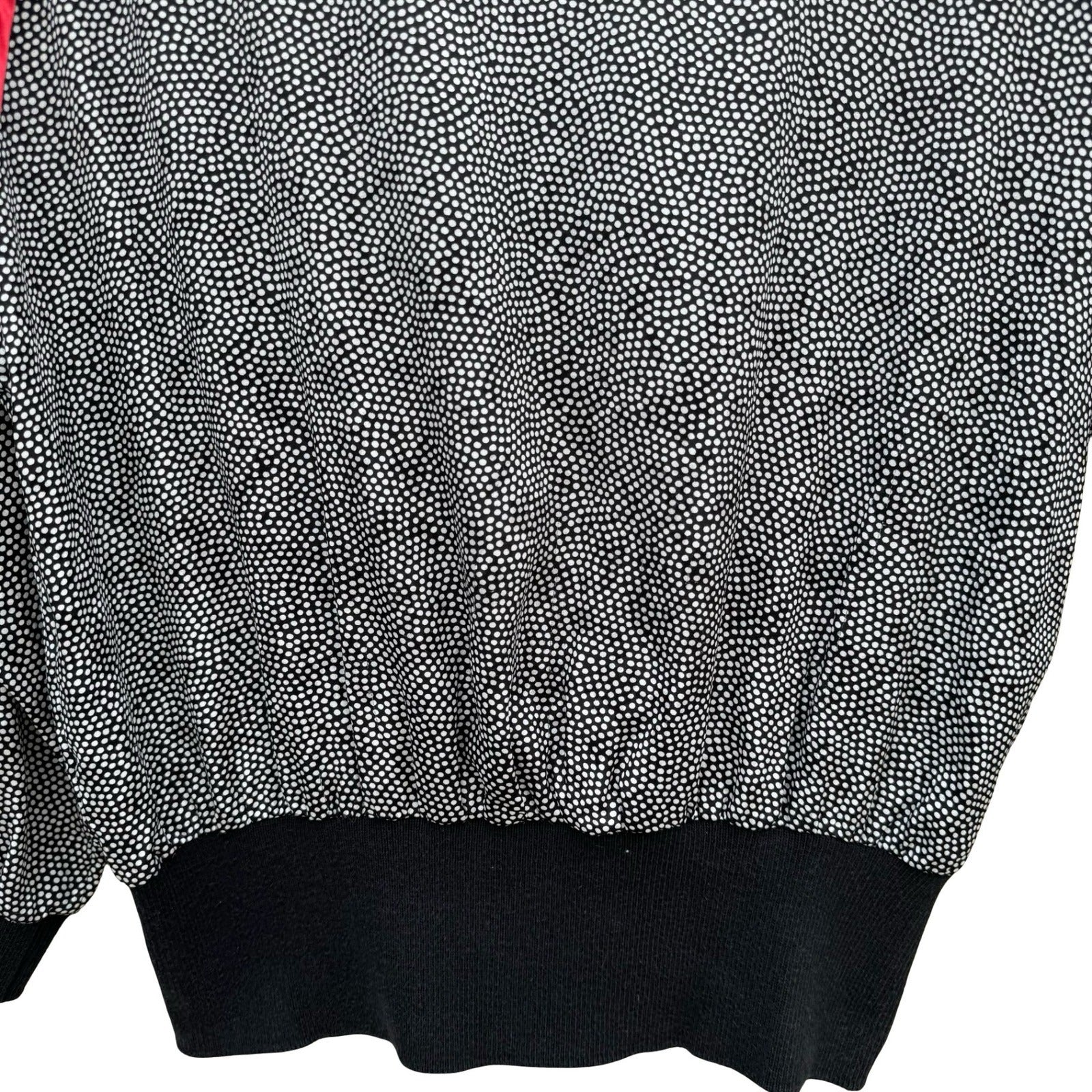 Andrea Gayle Petites Vintage 80s Polka Dot Blouse Black Blouson Dolman Sleeve 6