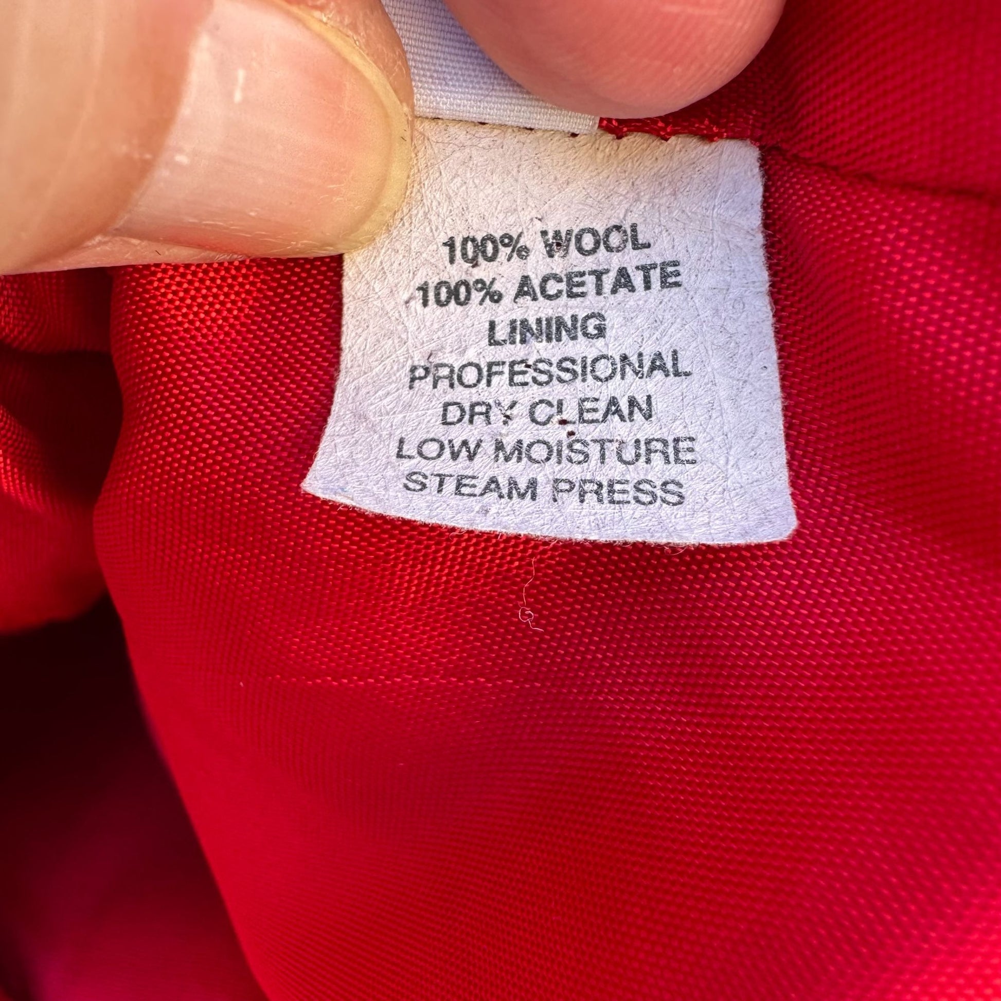 Alfred Dunner Vintage 80s Wool One Button Single Breasted Red Blazer Jacket 12