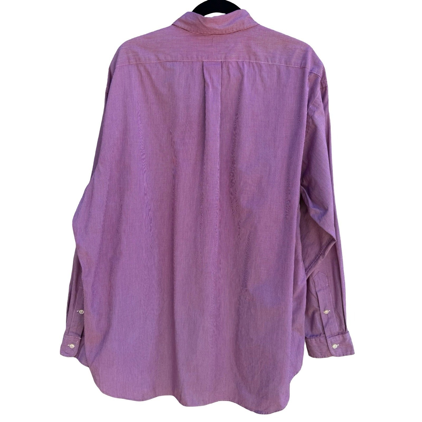 Ralph Lauren Blake Vintage 90s Preppy Ivy League Purple Gingham Shirt Mens XL