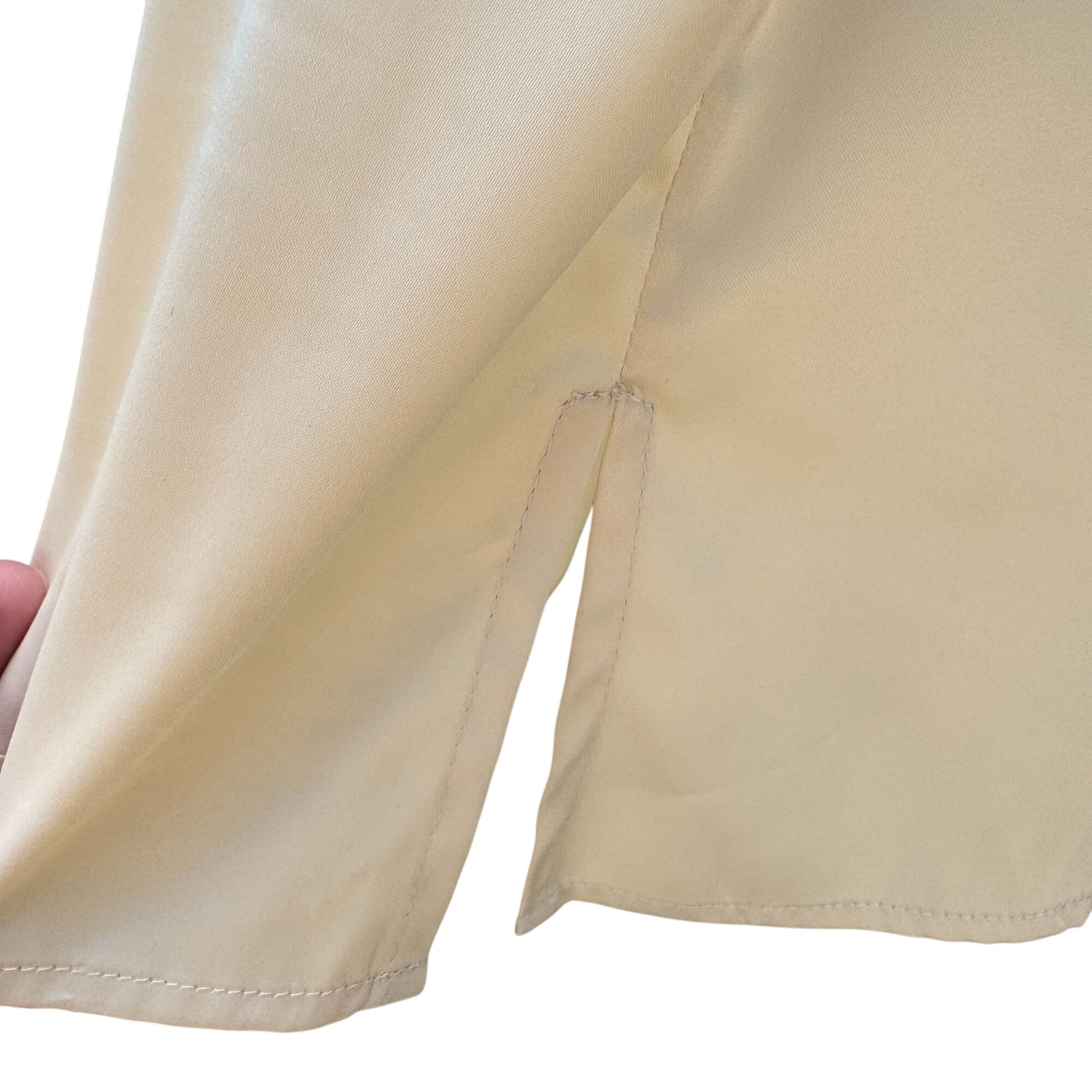 Silk Assets Diane Von Furstenberg Beige Sleeveless Scoop Neck Tank Top Blouse L