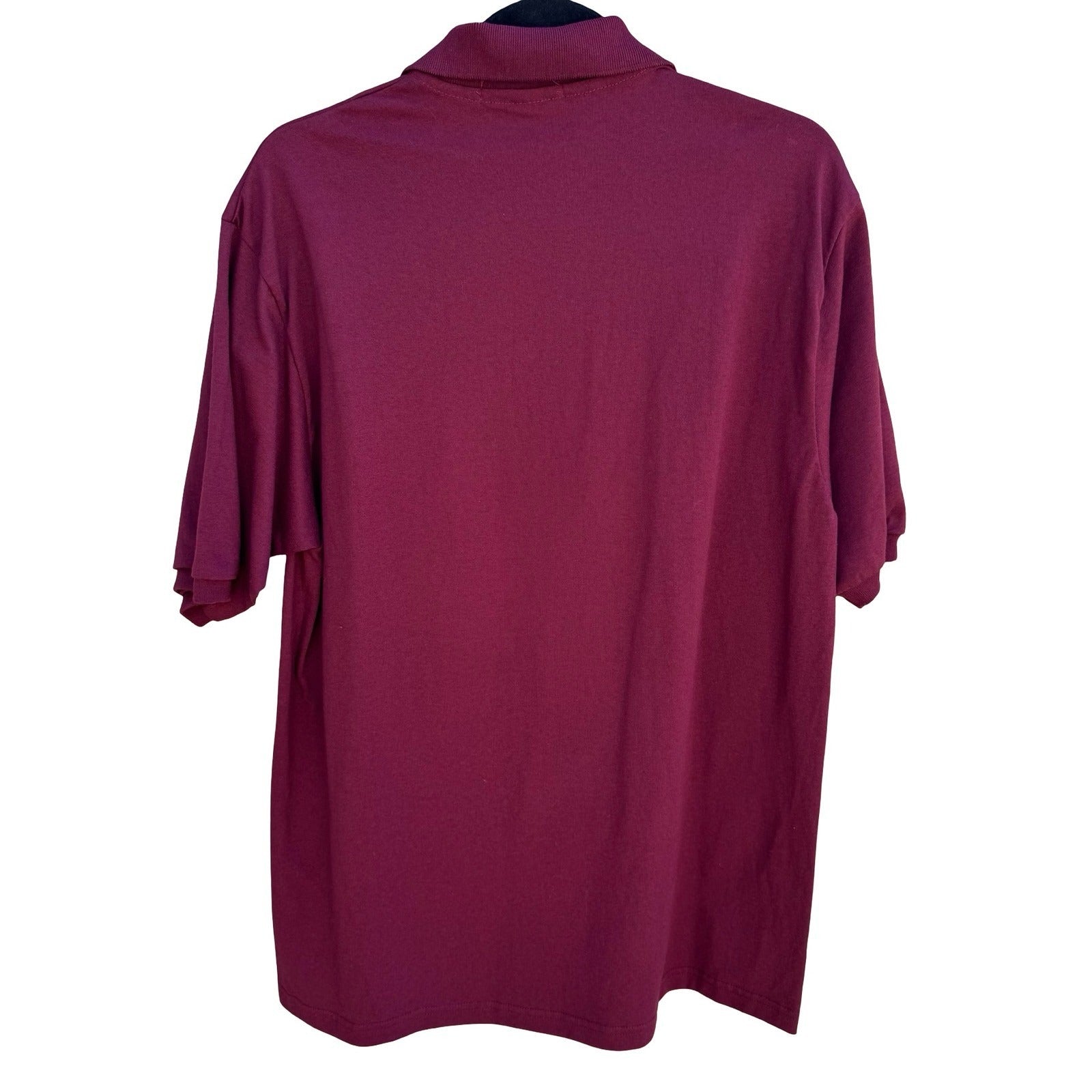Jerzees Retro Arcadia High School Polo Shirt Mens L Maroon Gold Good Old Gang L