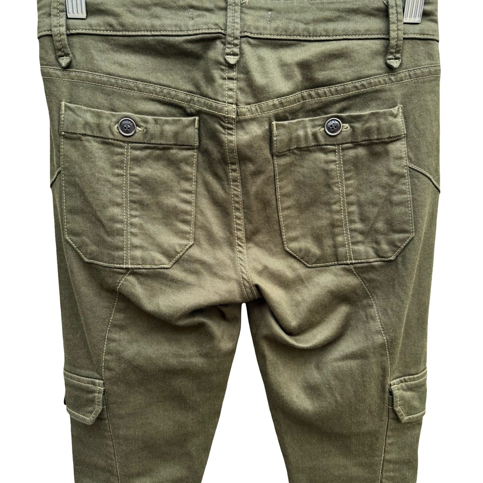 Joes Jeans Utility Military Cargo Gorpcore Moto Pants Olive Drab Womens 26 USA