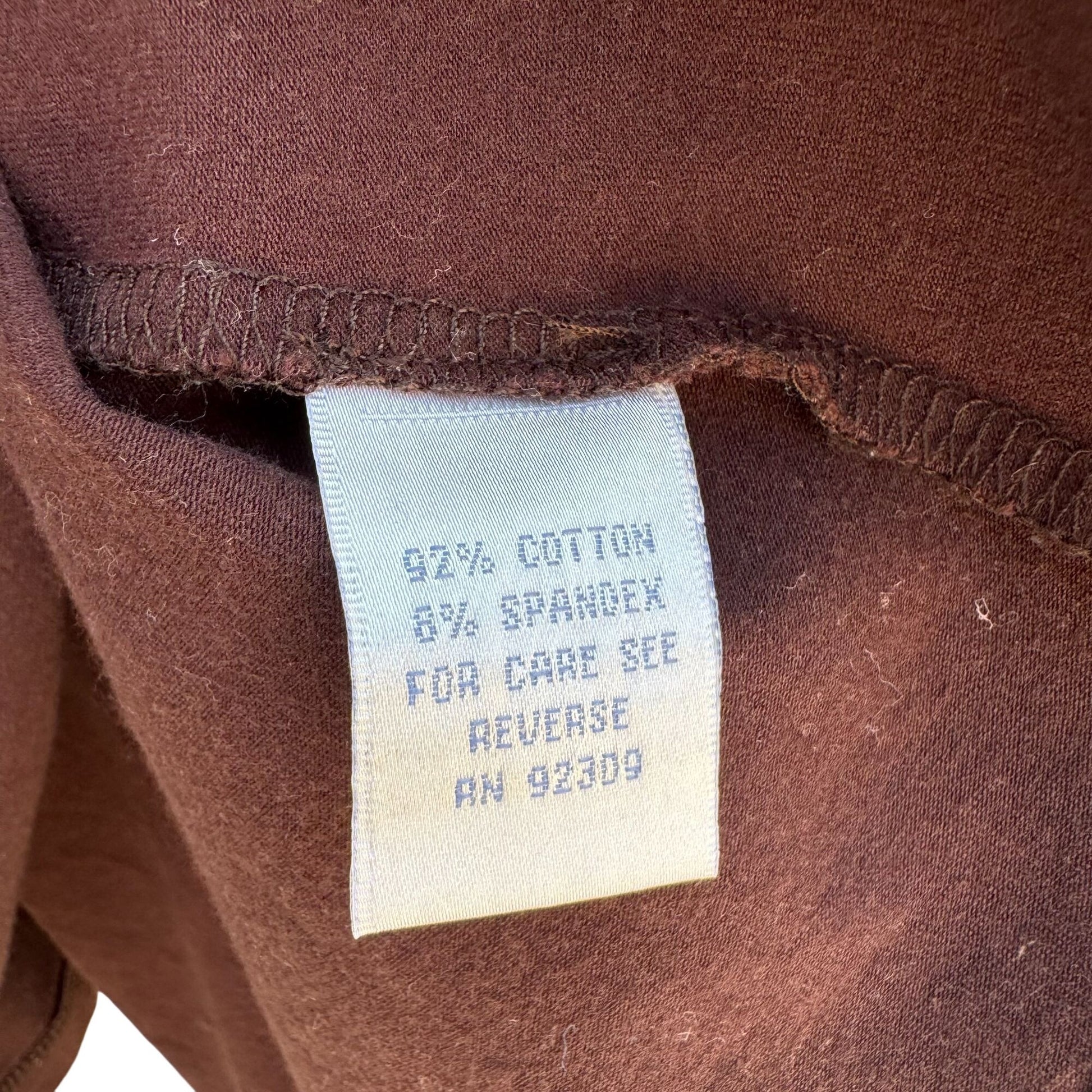 DG2 Diane Gilman Brown Long Sleeve Wooden Bead Embellishment Scoop Neck Top M