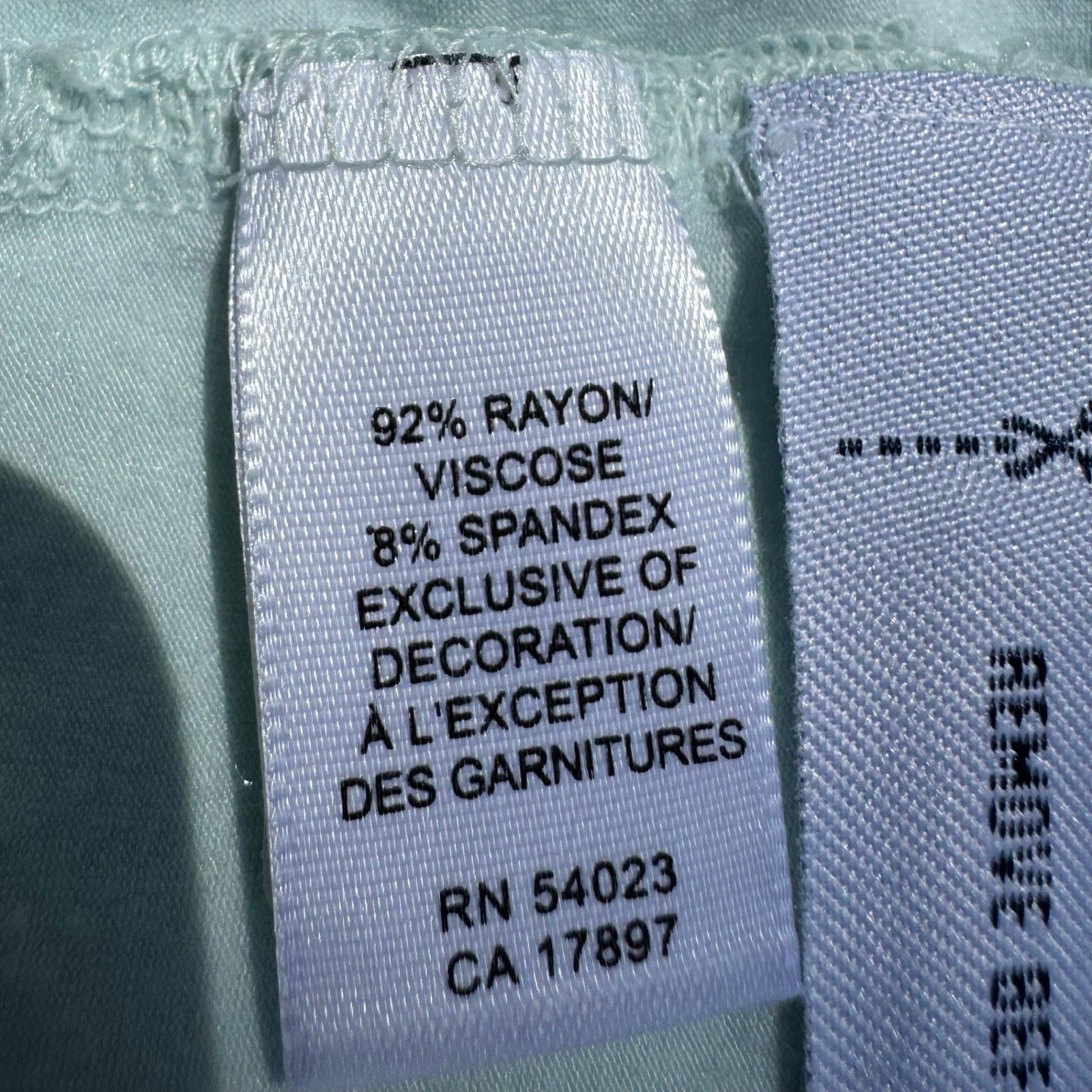 Banana Republic MInimalist V-Neck Layering Mesh Trim Top Womens XL Pastel Blue