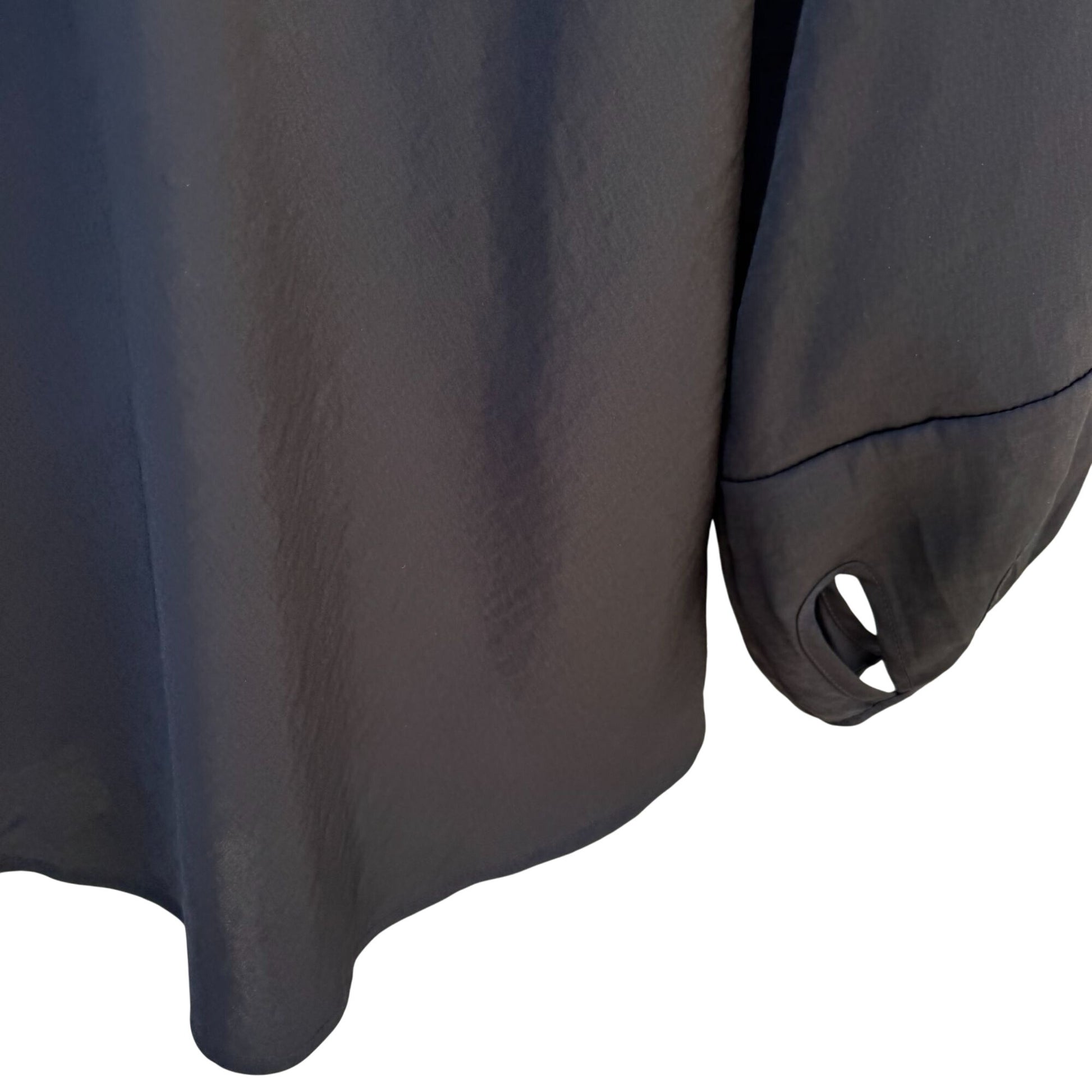 Got It Love It GILI Womens Black Long-Sleeve Cutout Neck Wrist Tie Tunic Top L