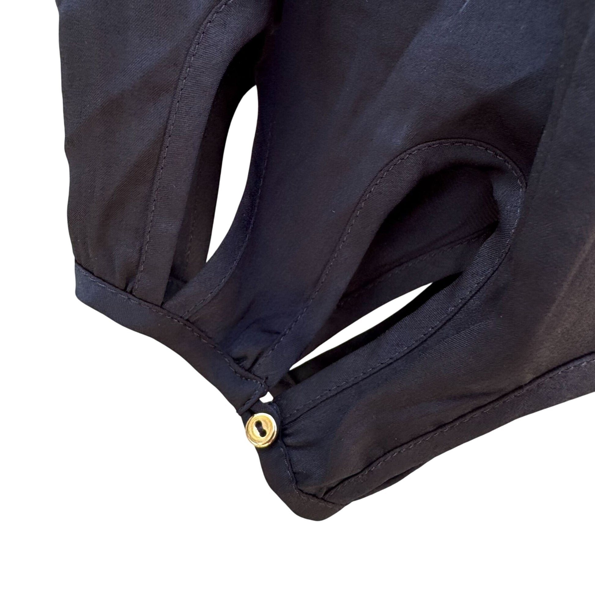 Got It Love It GILI Womens Black Long-Sleeve Cutout Neck Wrist Tie Tunic Top L