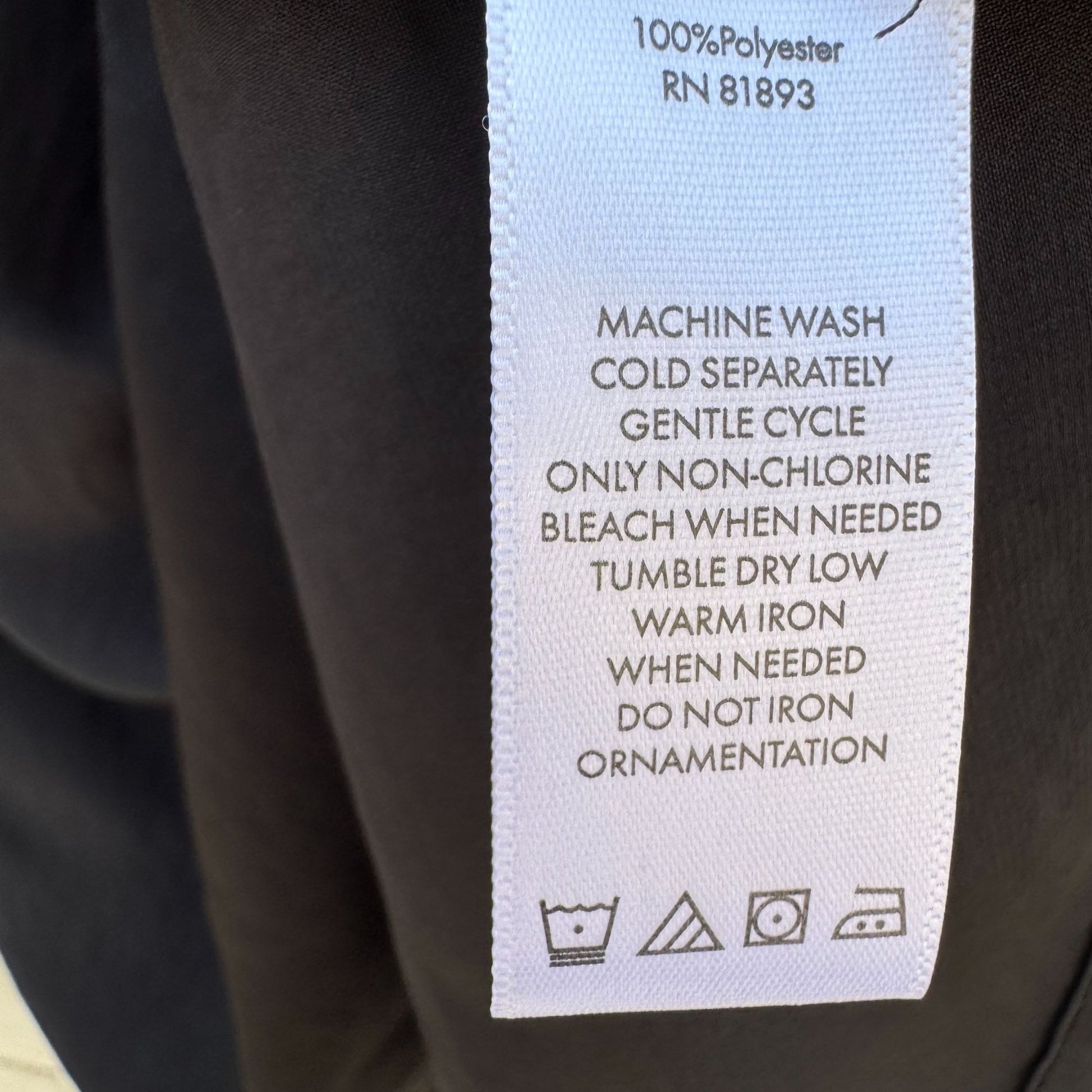 Got It Love It GILI Womens Black Long-Sleeve Cutout Neck Wrist Tie Tunic Top L