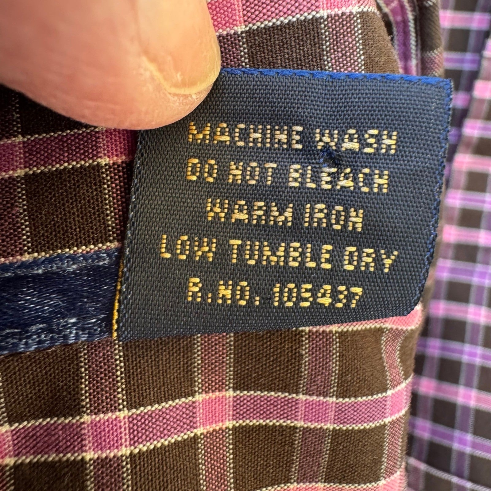T Harris London Preppy Plaid Gingham Professional Cotton Career Shirt Mens L