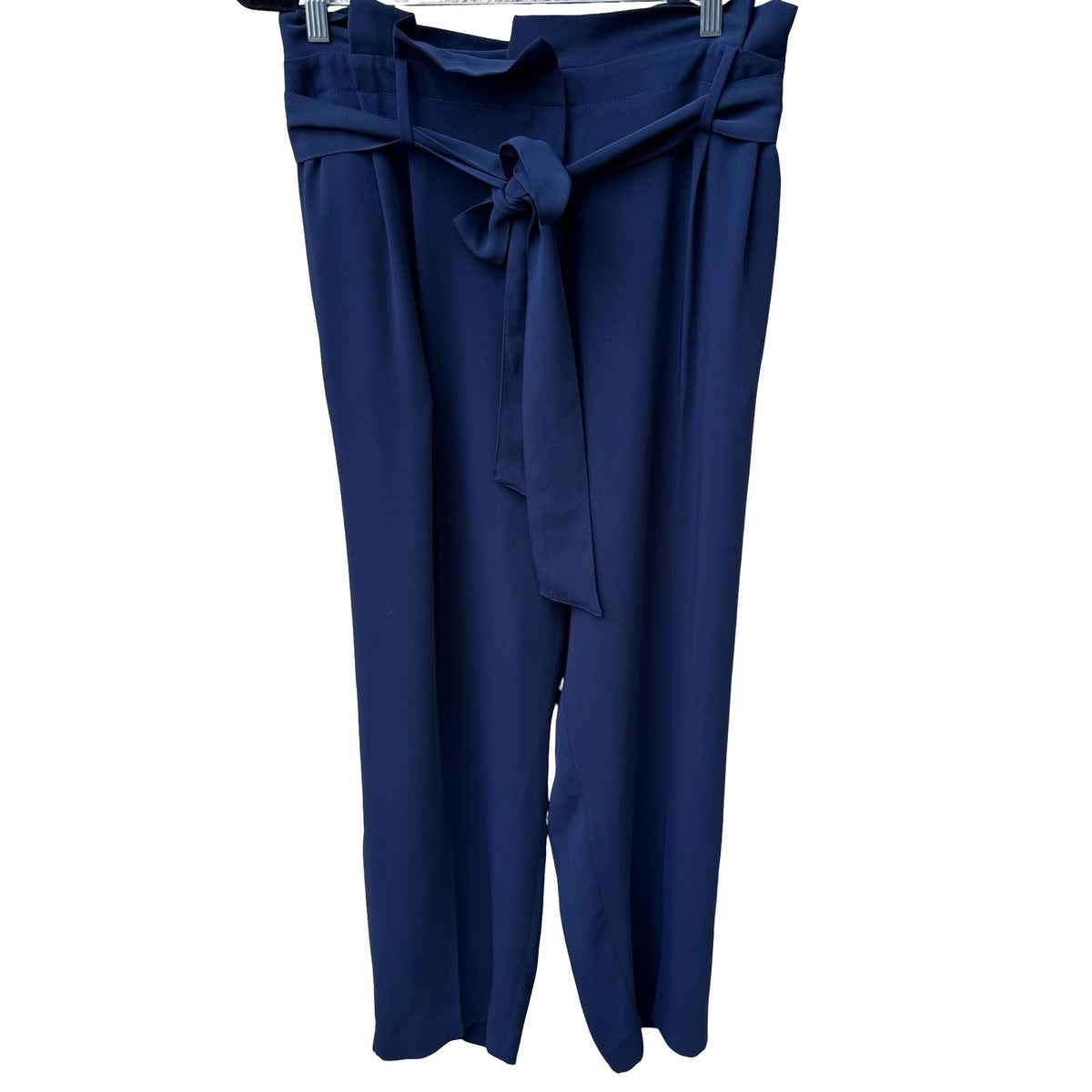 Boden Melina High Rise Tie Paperbag Waist Trousers Careerwear Pants Navy 18R