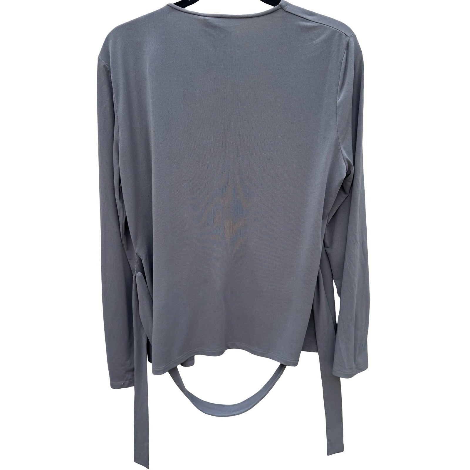 Randolph Duke The Look Womens Gray Open Front Tie Waist Cardigan Minimalist NEW