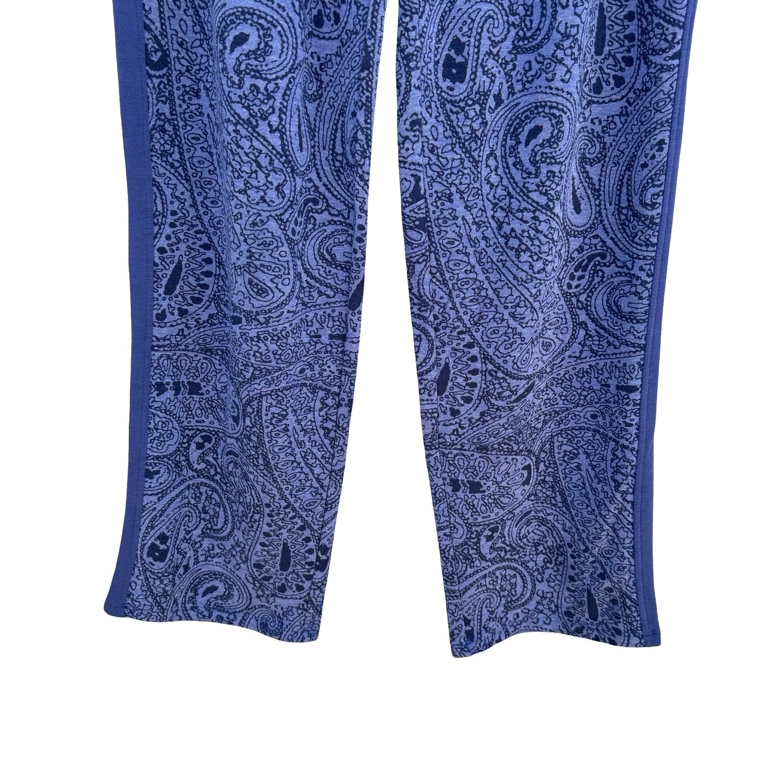 Cuddl Duds Paisley Comfortwear Lounge Pants Relaxed Fit Womens M Blue Sleepwear