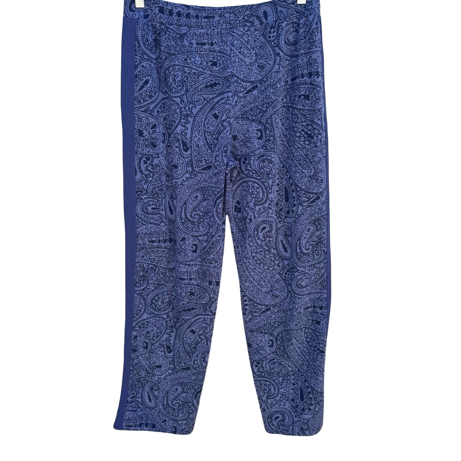 Cuddl Duds Paisley Comfortwear Lounge Pants Relaxed Fit Womens M Blue Sleepwear