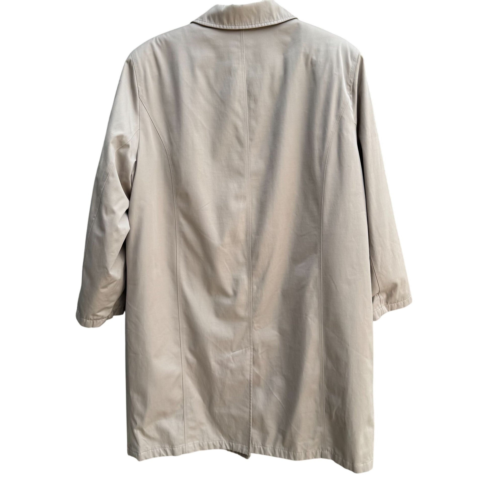 Worthington Womens Beige Quilted Lined Insulated Jacket Trench Coat Like New L