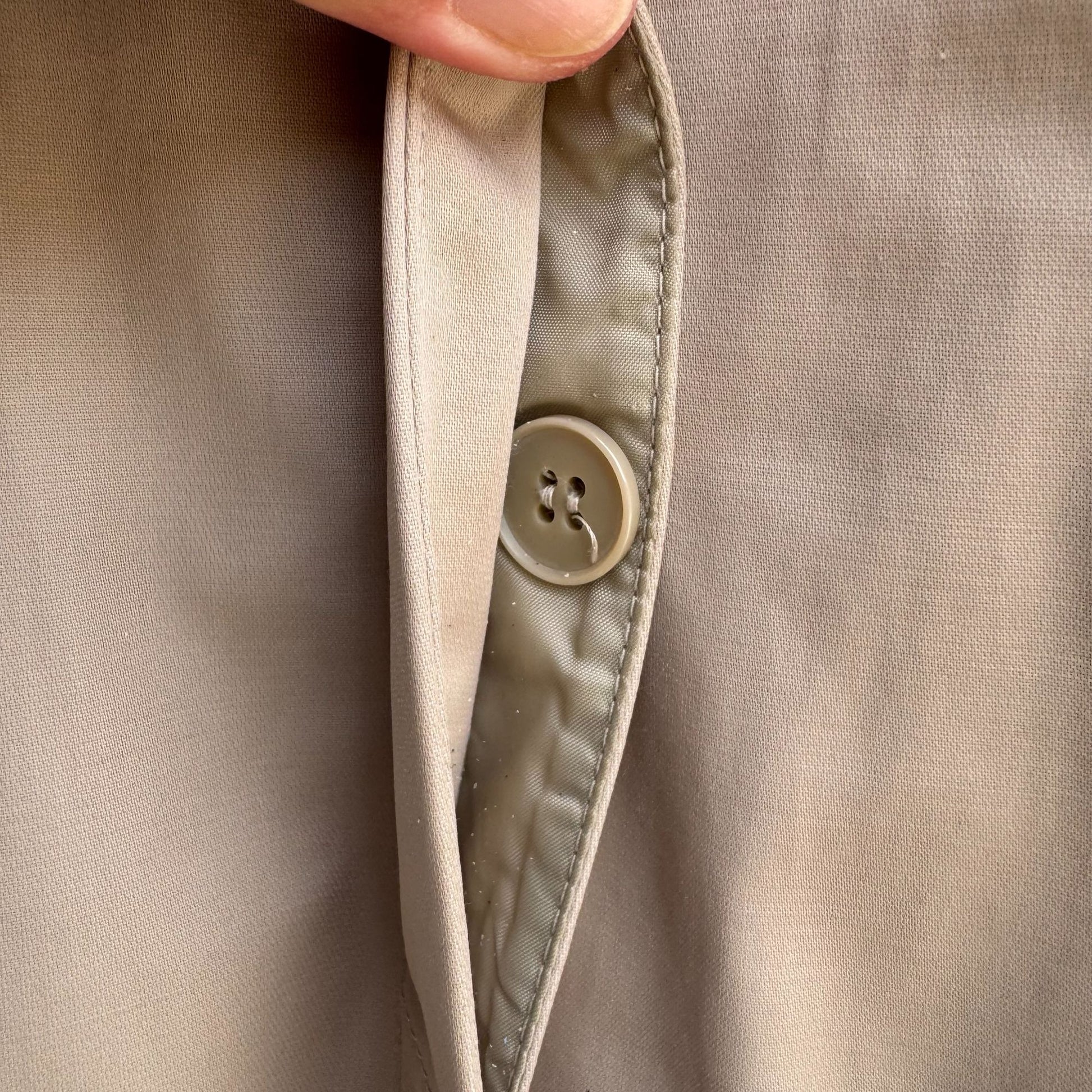 Worthington Womens Beige Quilted Lined Insulated Jacket Trench Coat Like New L