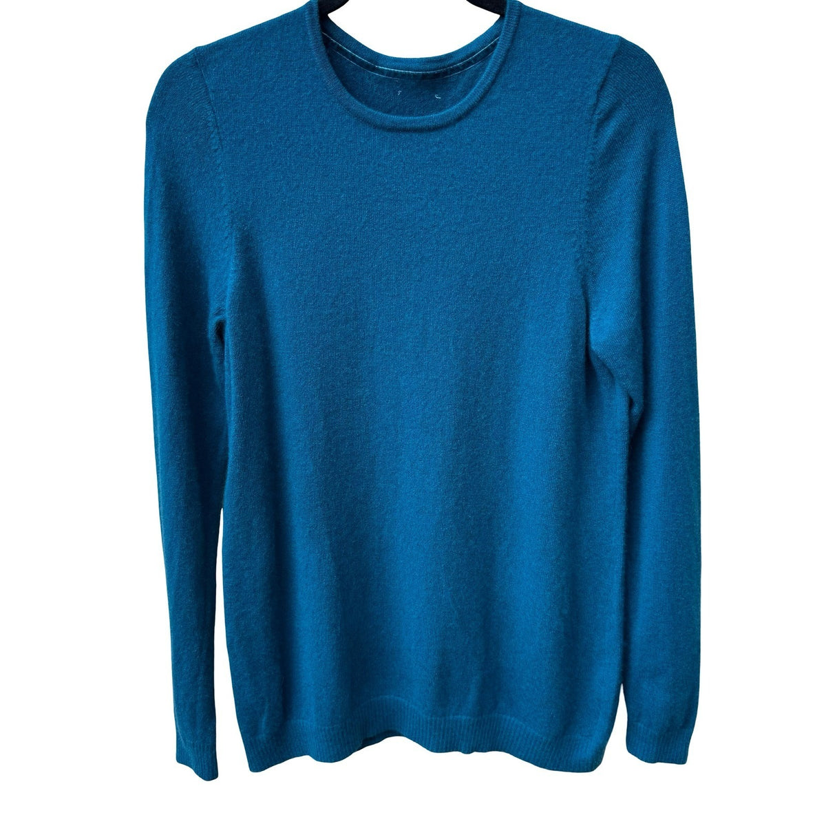 LL Bean 100% Cashmere Quiet Luxury Minimalist Preppy Sustainable Sweater Teal L