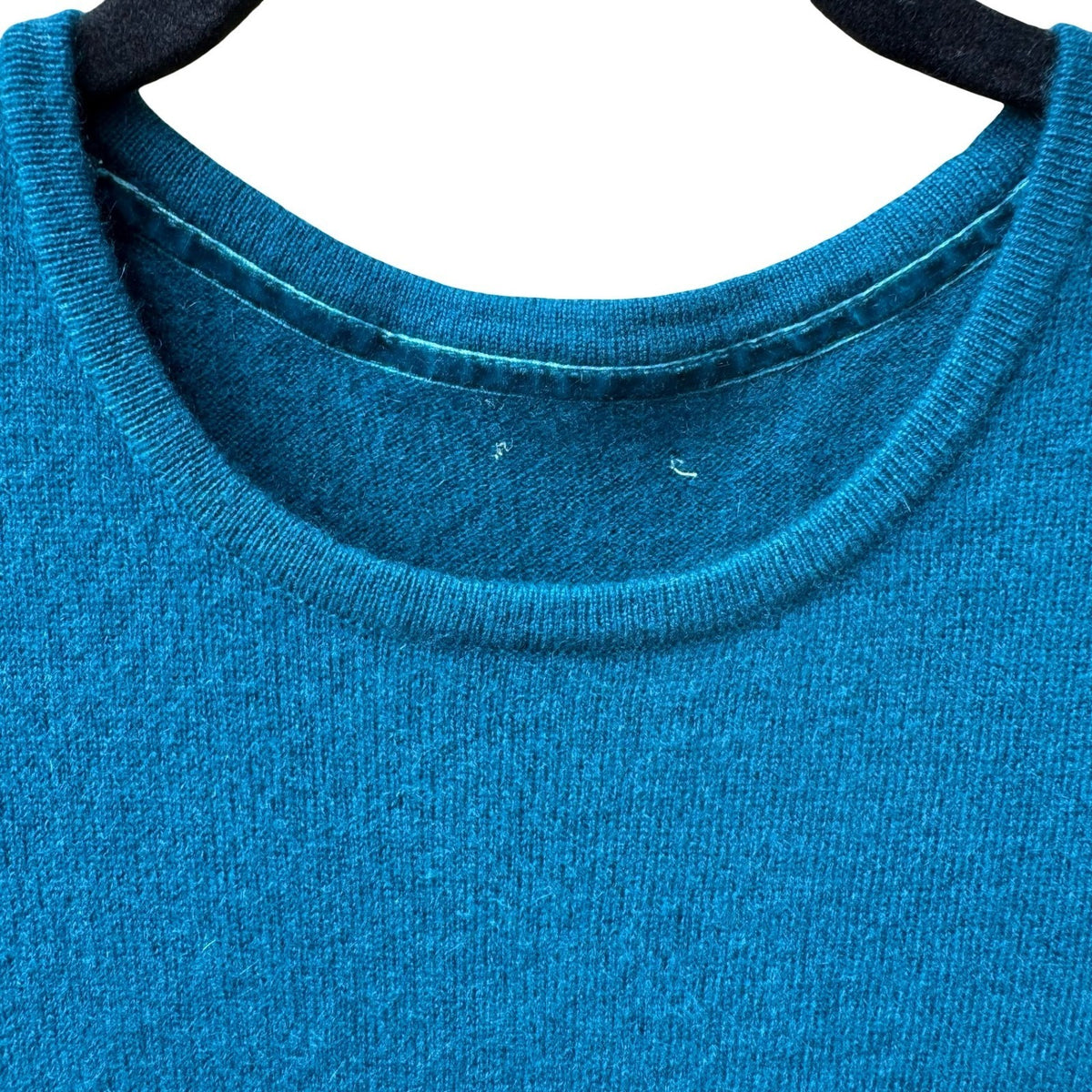LL Bean 100% Cashmere Quiet Luxury Minimalist Preppy Sustainable Sweater Teal L