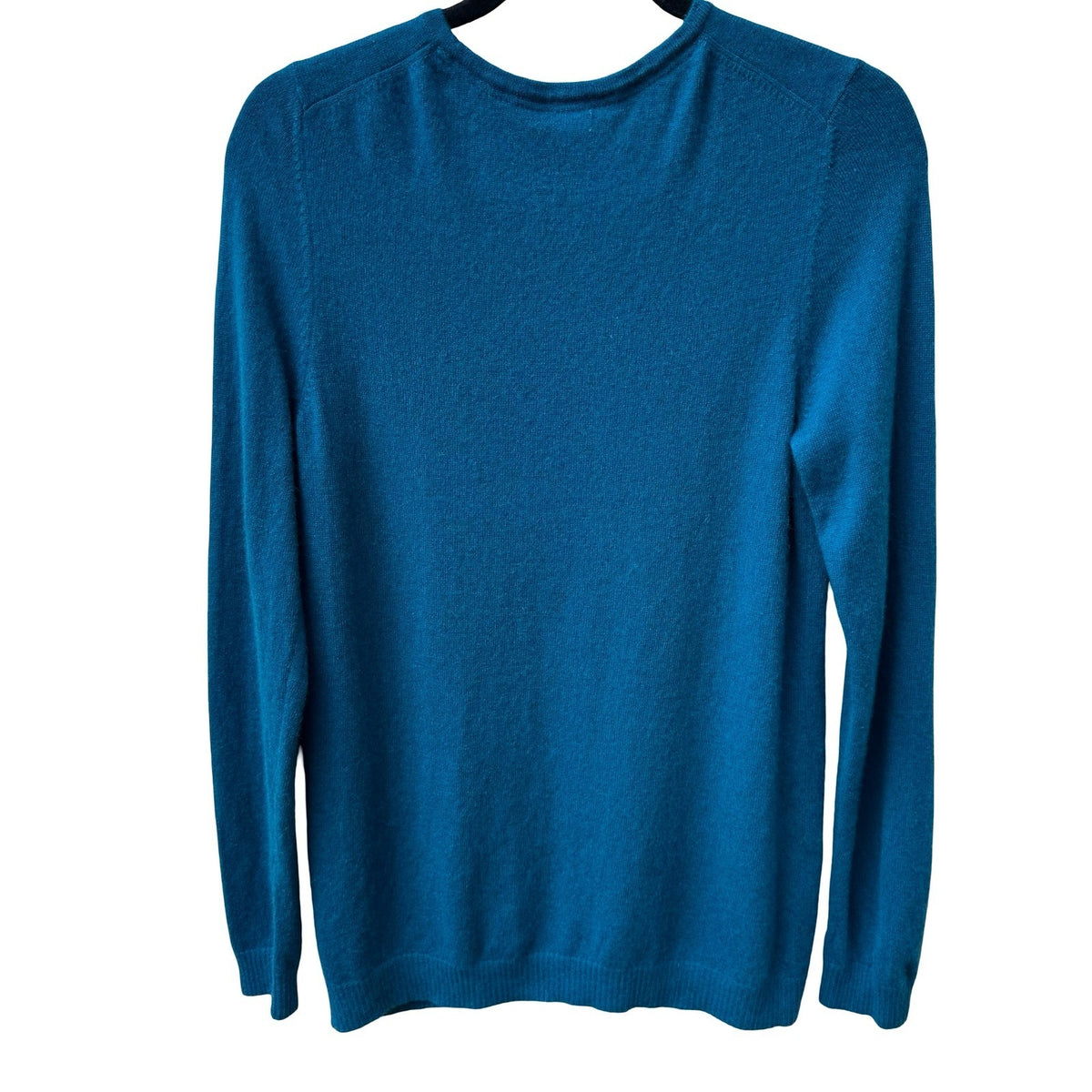 LL Bean 100% Cashmere Quiet Luxury Minimalist Preppy Sustainable Sweater Teal L