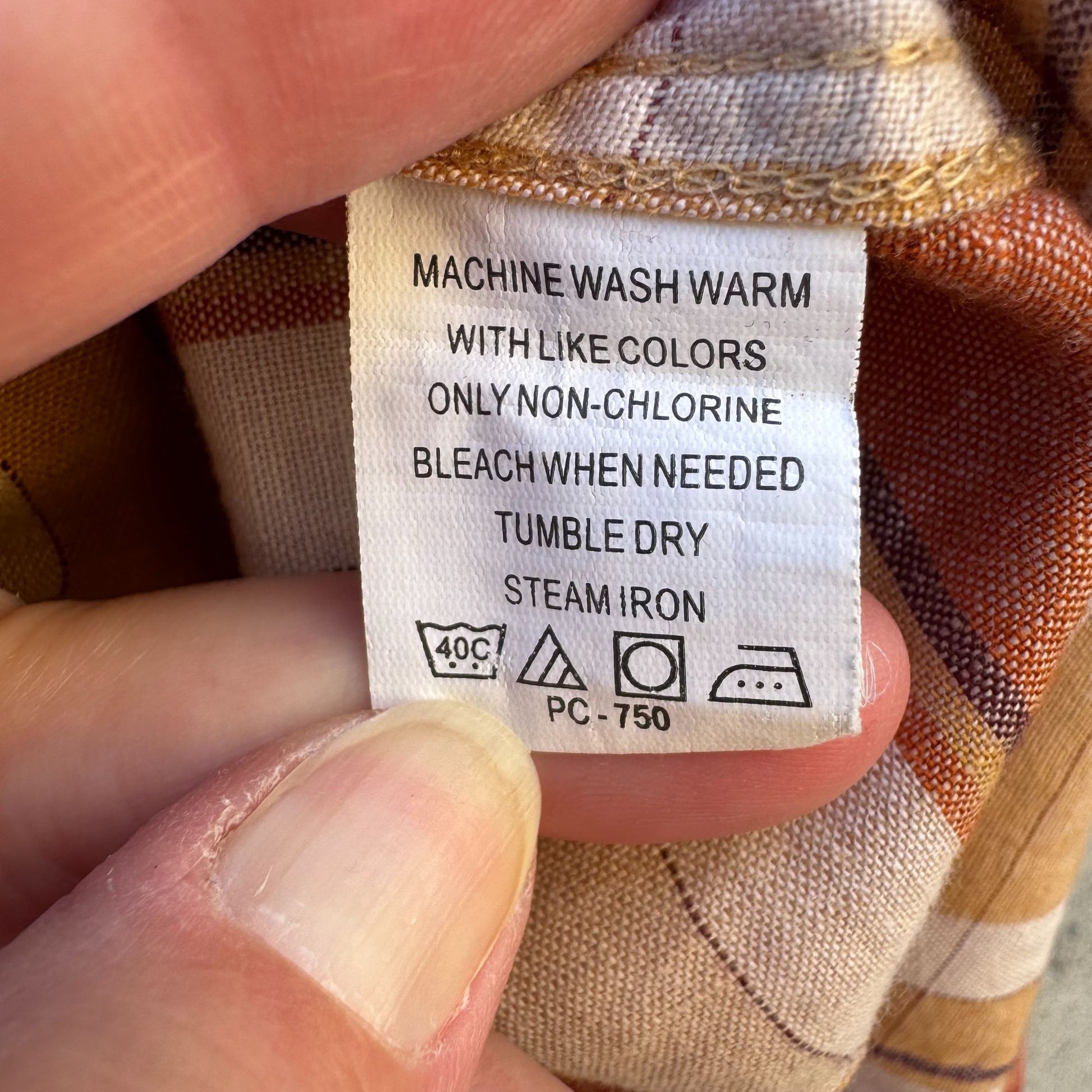 Arrow Mens Orange Plaid Linen Cotton Short Sleeve Button-Up Short Sleeve Shirt L