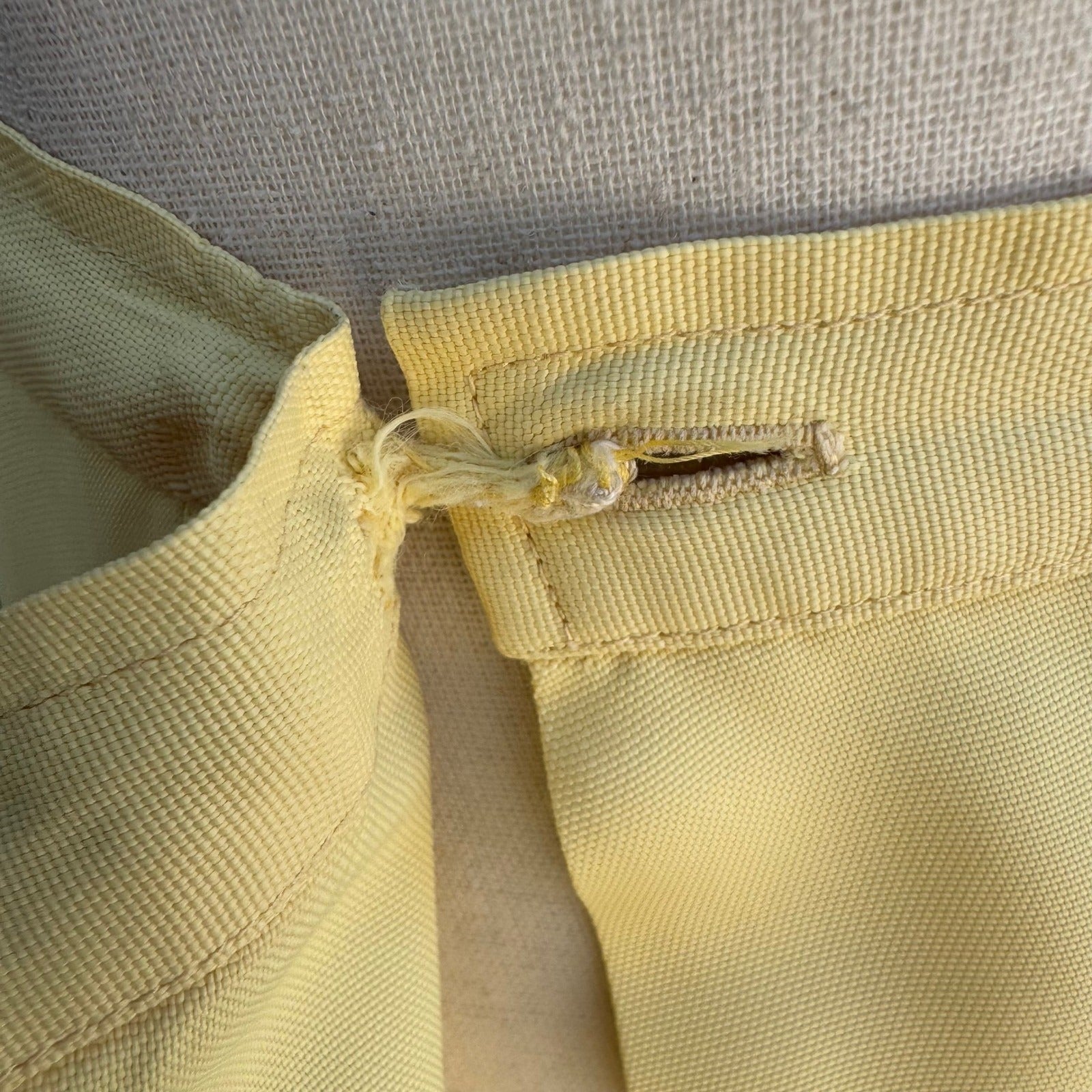 I Magnin Vintage 70s Pastel Yellow Mod Wrap Mini Skirt Side Tie A-Line Retro