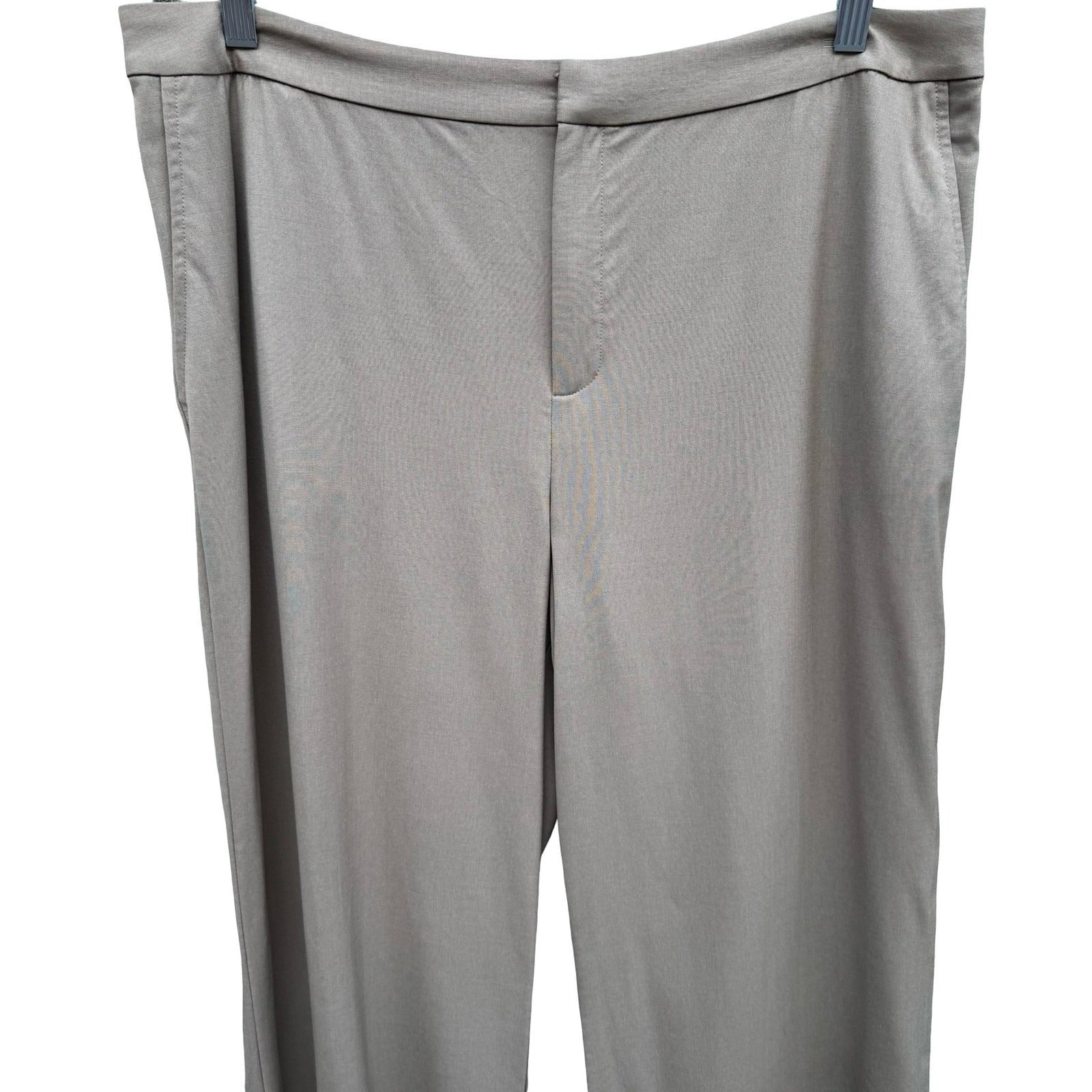 Linda Allard Ellen Tracy Minimalist Wool Blend Wide Leg Trousers Brown 14 NEW