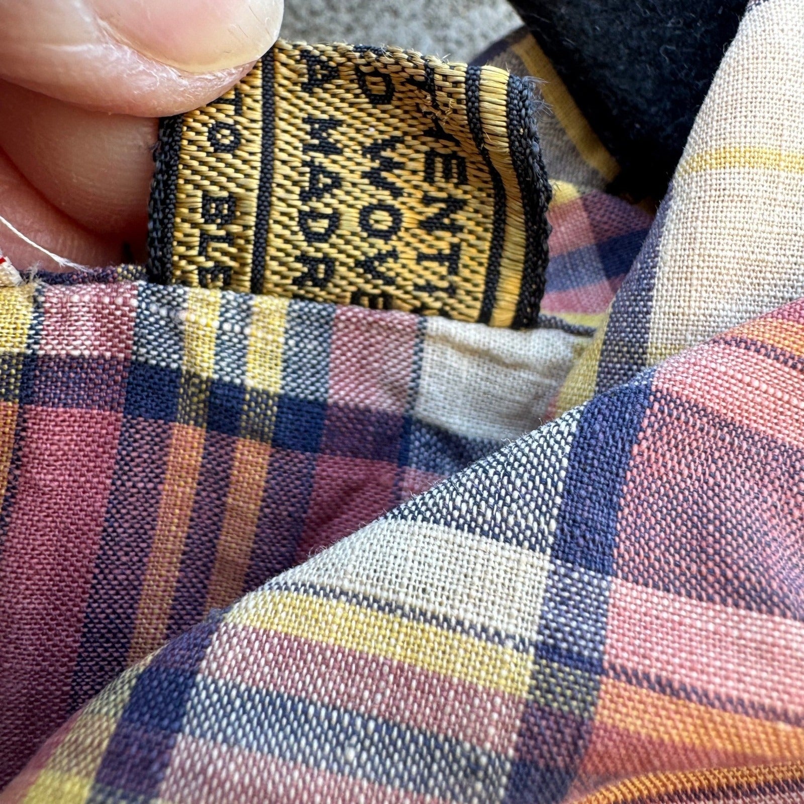 Bay Club California Vintage 60s 70s Plaid Zip Hooded Madras Windbreaker Jacket L