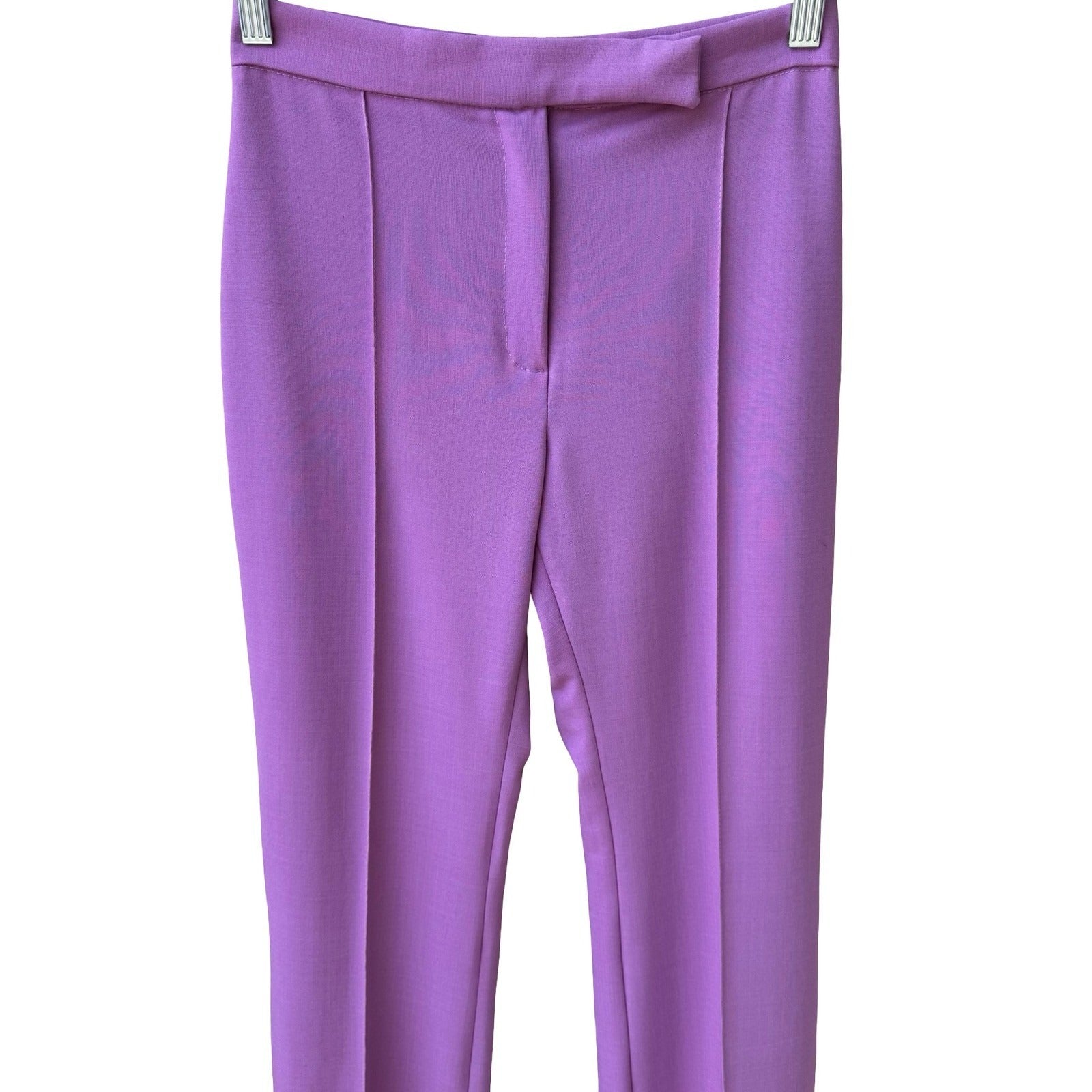 Sharagano Paris Vintage Y2K Tailored Purple Ankle Zip Pants Professional Career