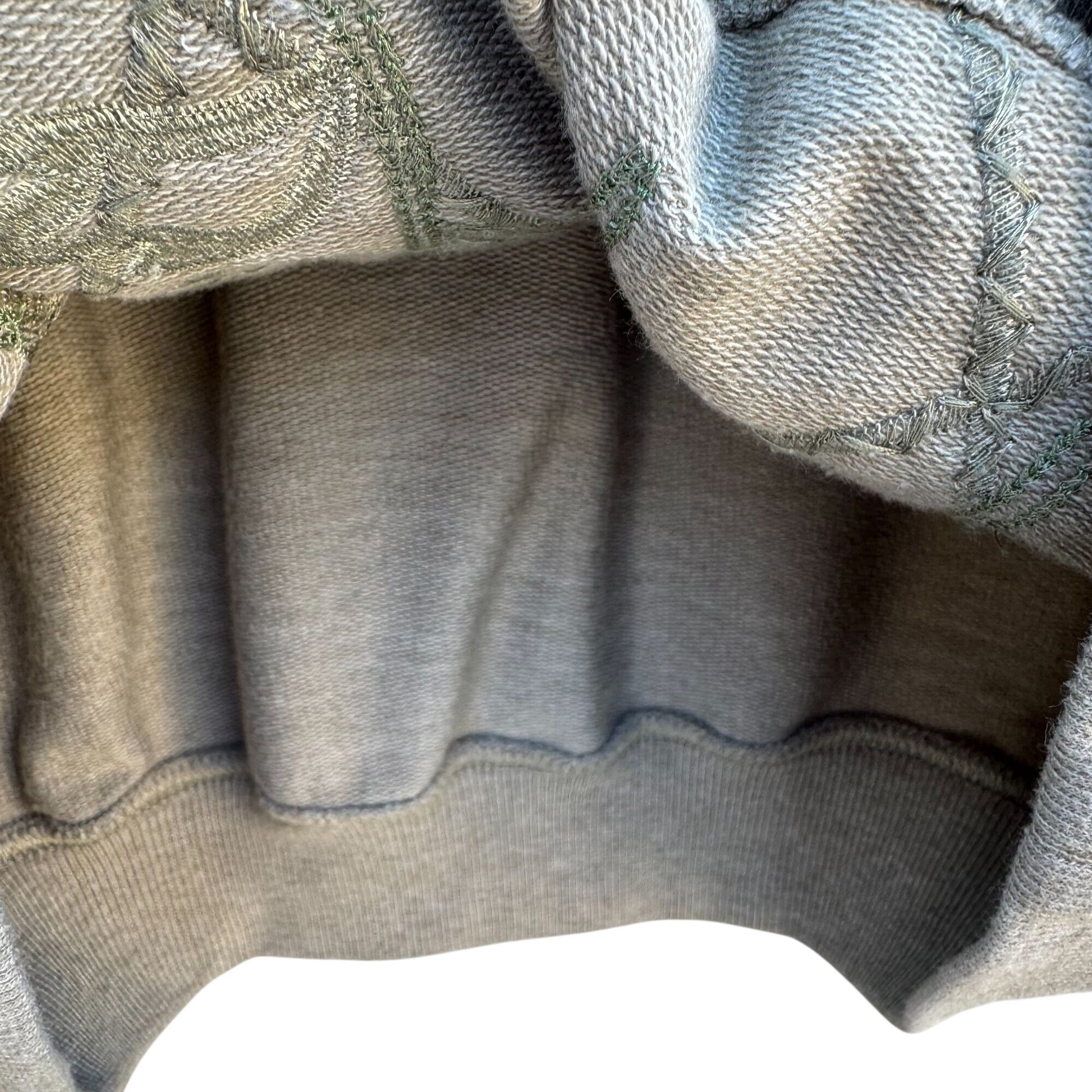 Alfred Dunner Womens Quilted Sweatshirt M Green Floral Embellished Pullover